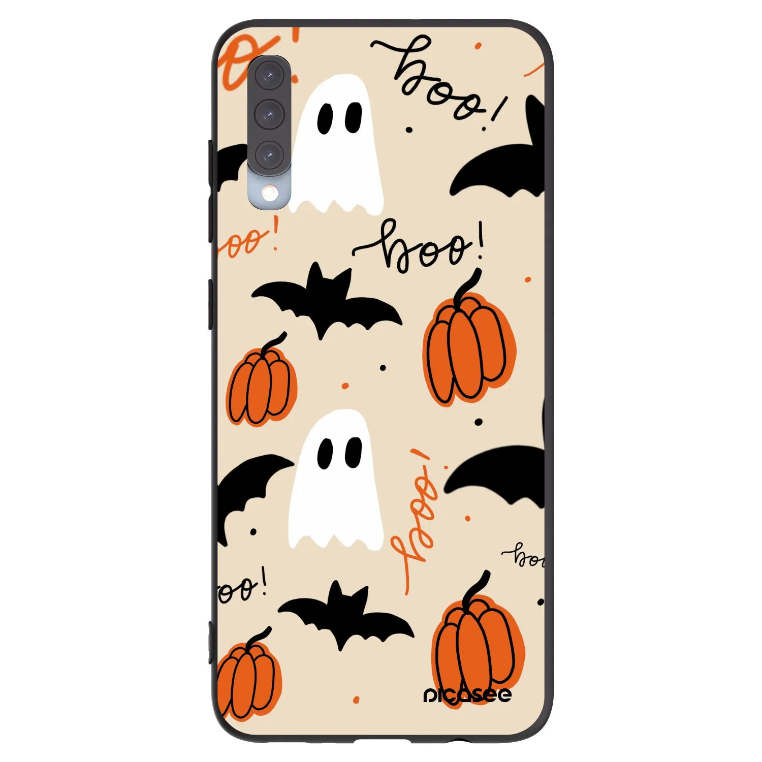 Picasee Samsung Galaxy A70 A705F Hülle - Schwarzes Silikon - Halloween 26
