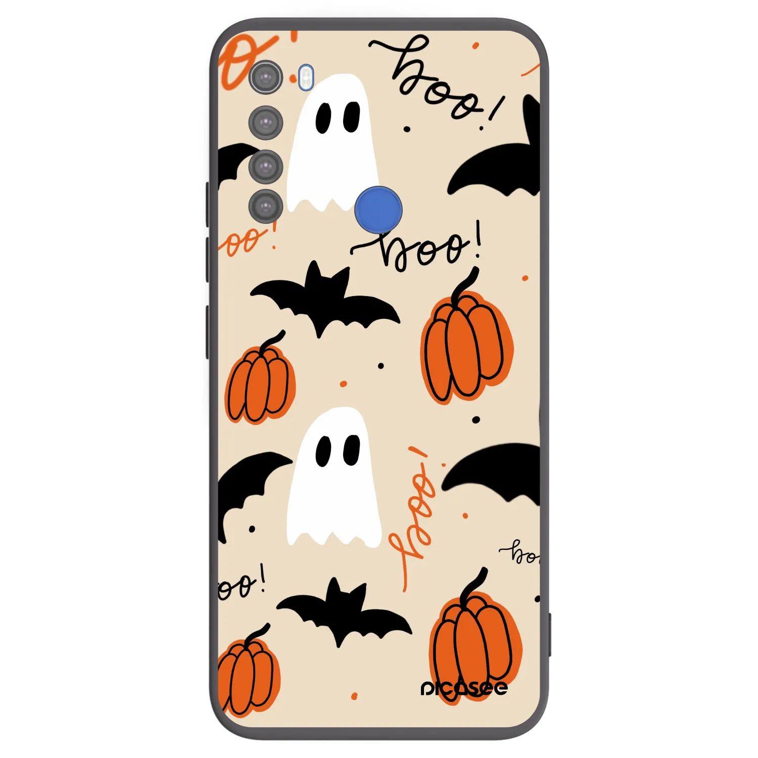 Picasee Xiaomi Redmi Note 8T Hülle - Schwarzes Silikon - Halloween 26