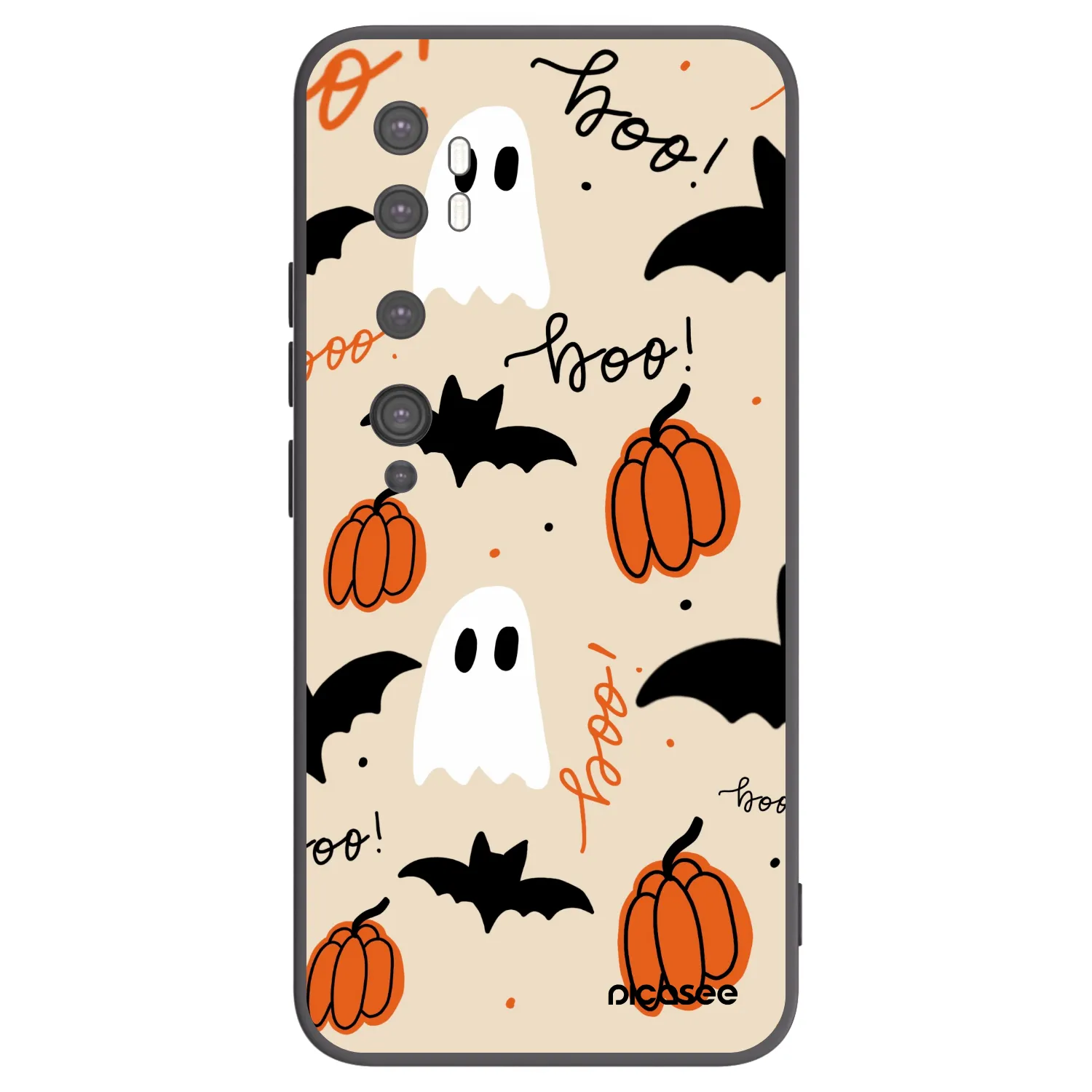 Picasee Xiaomi Mi Note 10 (Pro) Hülle - Schwarzes Silikon - Halloween 26