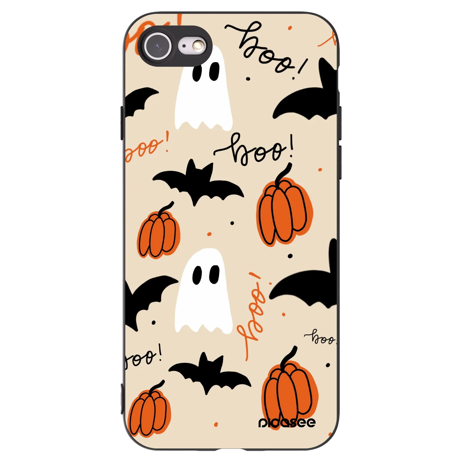 Picasee Apple iPhone SE 2020 Hülle - Schwarzes Silikon - Halloween 26