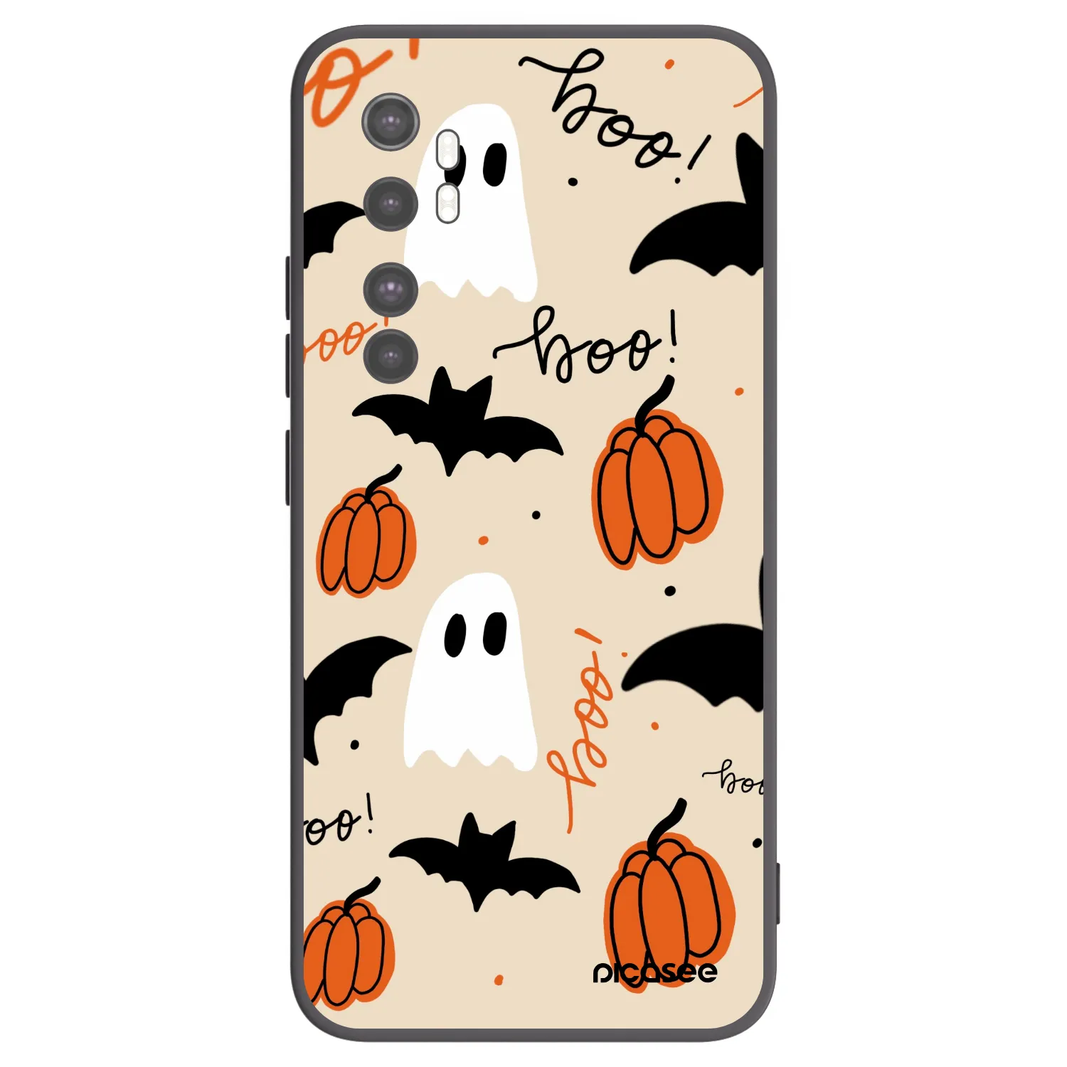 Picasee Xiaomi Mi Note 10 Lite Hülle - Schwarzes Silikon - Halloween 26