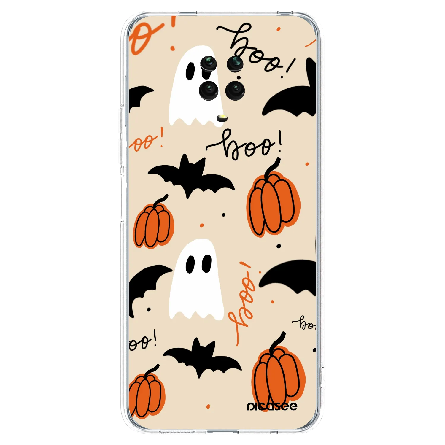 Picasee Xiaomi Redmi Note 9S Hülle - Transparentes Silikon - Halloween 26