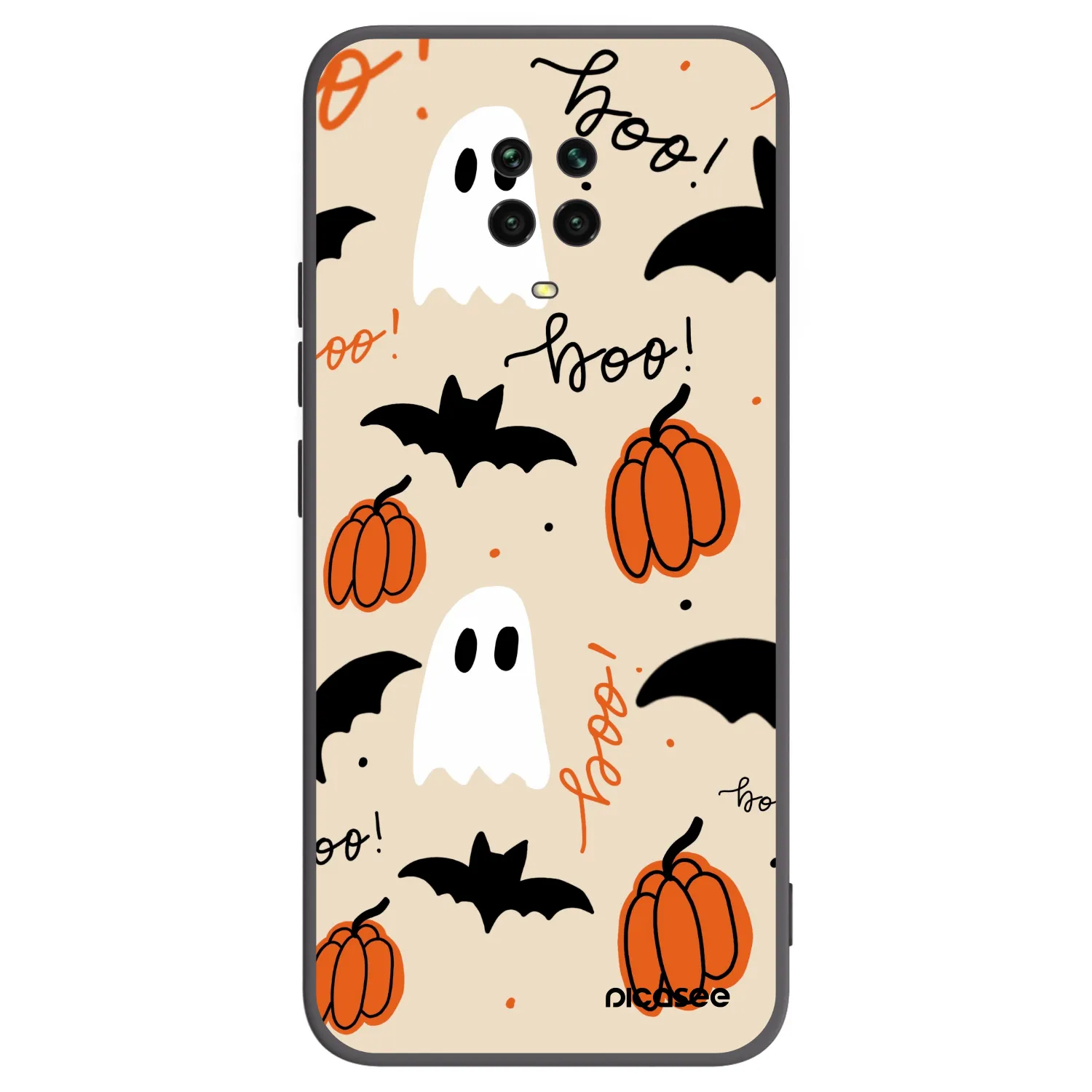 Picasee Xiaomi Redmi Note 9S Hülle - Schwarzes Silikon - Halloween 26