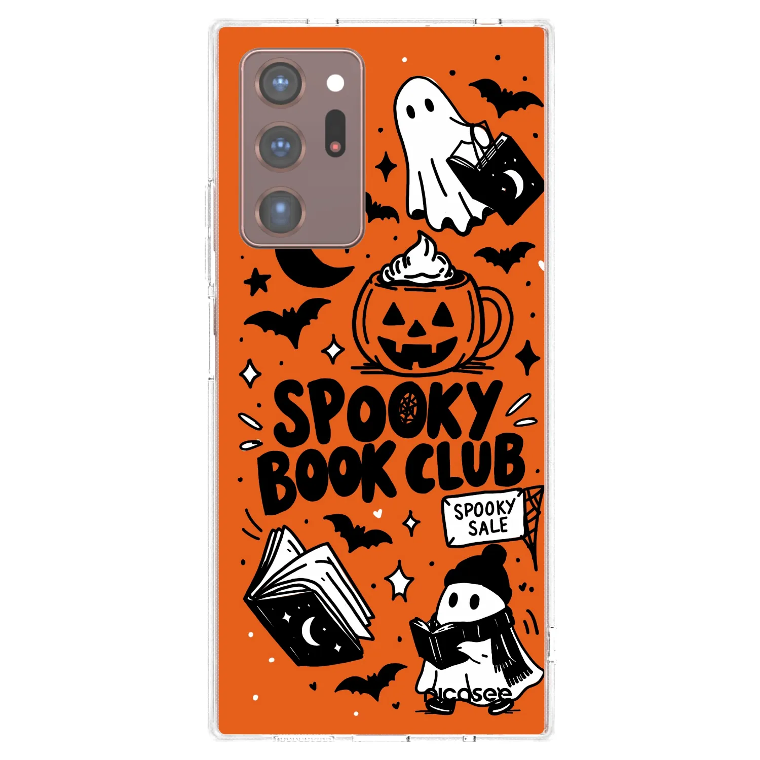 Picasee Samsung Galaxy Note 20 Ultra Hülle - Transparentes Silikon - Spooky book club