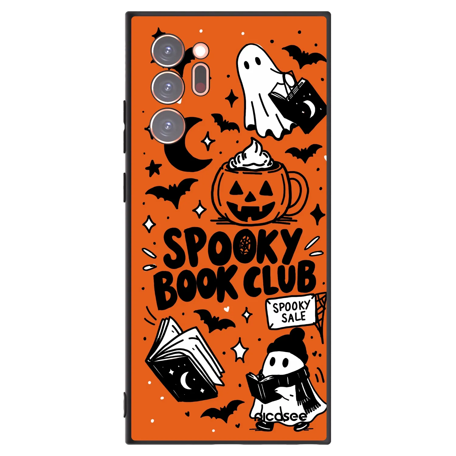 Picasee Samsung Galaxy Note 20 Ultra Hülle - Schwarzes Silikon - Spooky book club