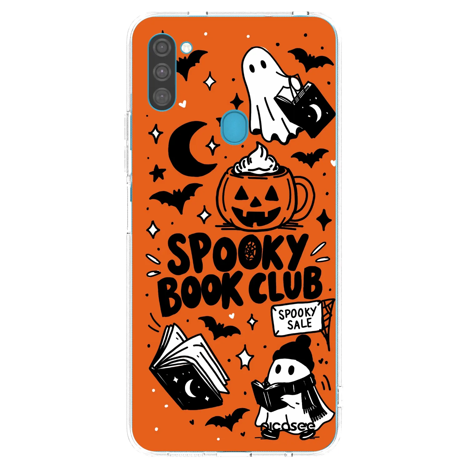 Picasee Samsung Galaxy M11 Hülle - Transparentes Silikon - Spooky book club