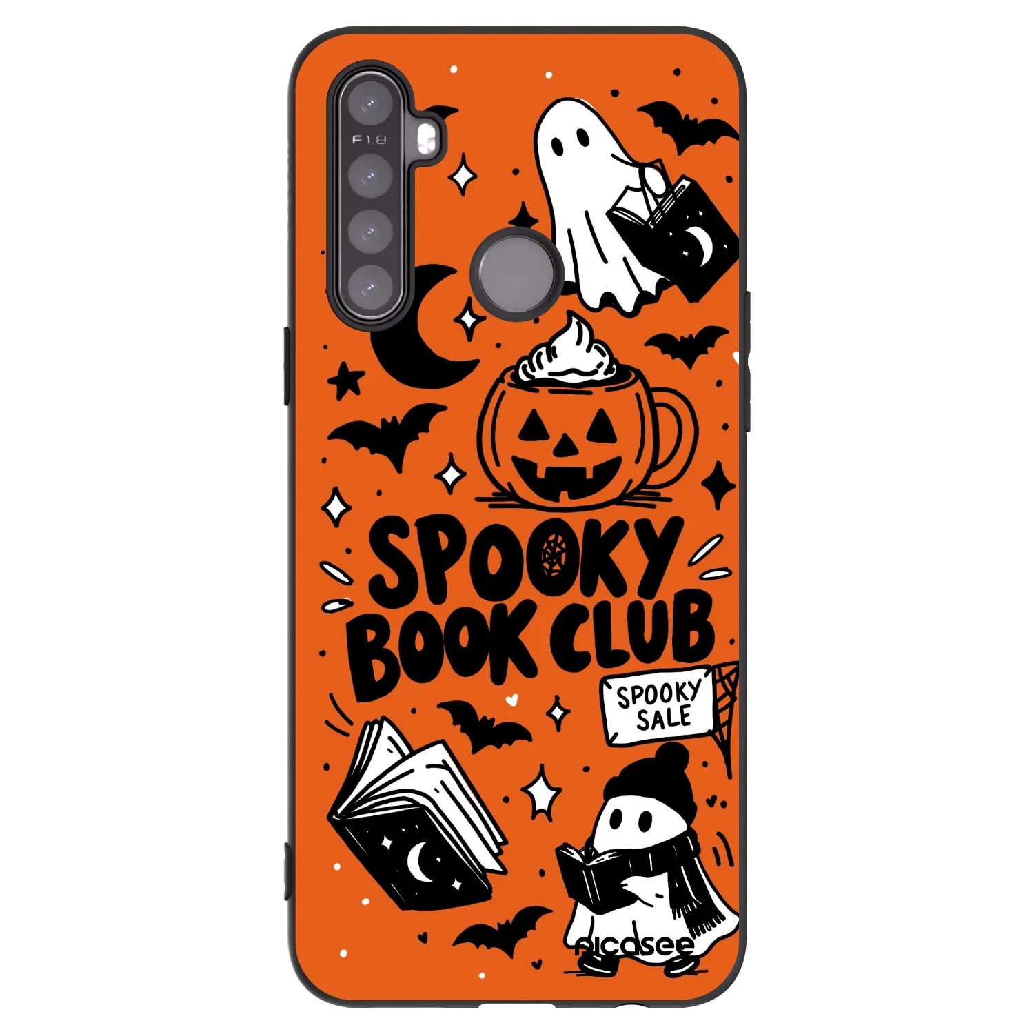 Picasee Realme 6i Hülle - Schwarzes Silikon - Spooky book club