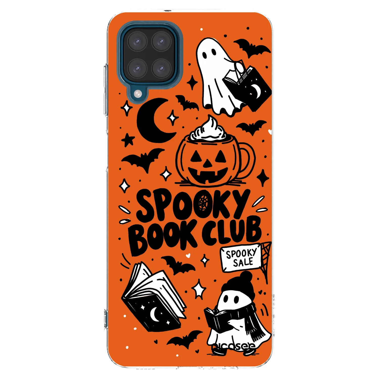 Picasee Samsung Galaxy A12 A125F Hülle - Transparentes Silikon - Spooky book club