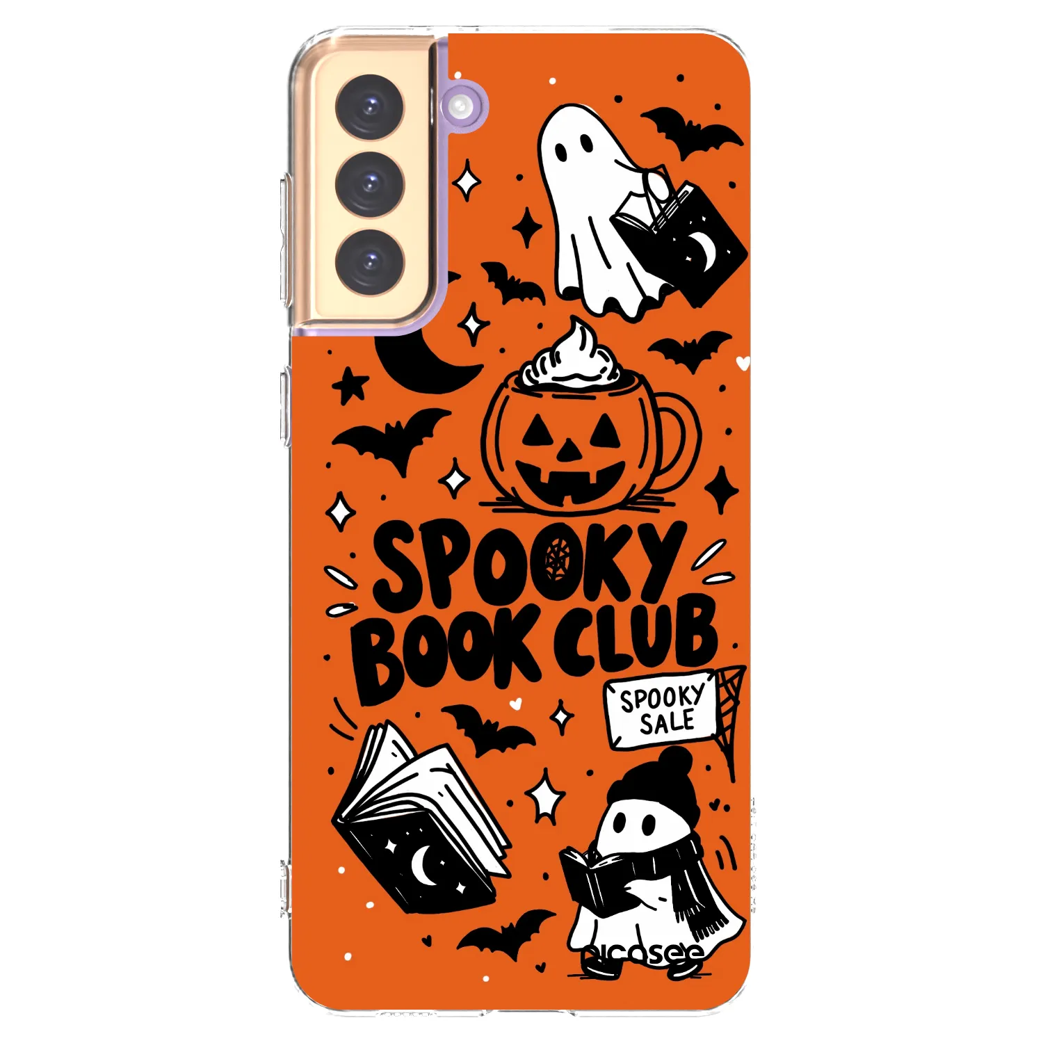 Picasee Samsung Galaxy S21+ 5G G996F Hülle - Transparentes Silikon - Spooky book club