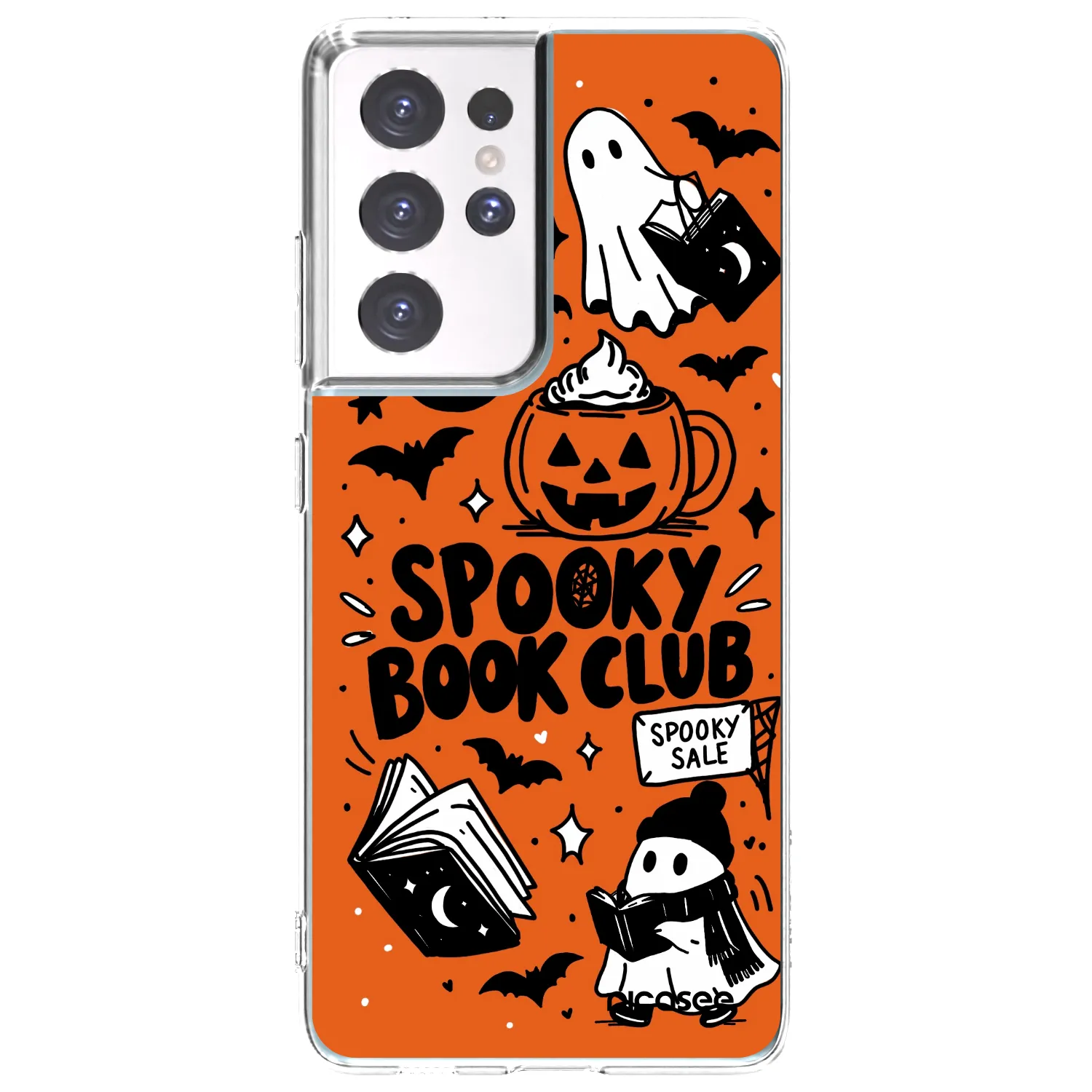 Picasee Samsung Galaxy S21 Ultra 5G G998B Hülle - Transparentes Silikon - Spooky book club