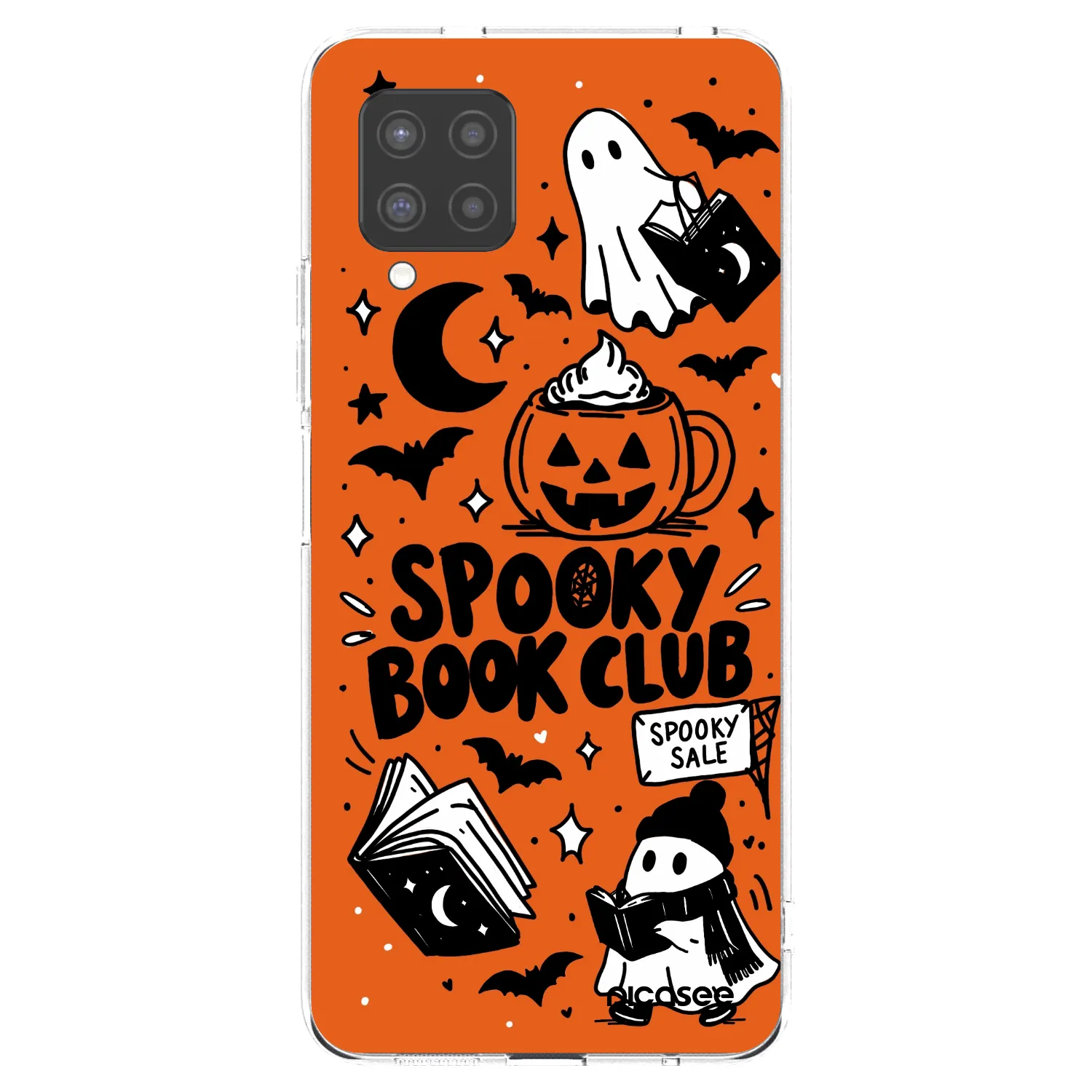 Picasee Samsung Galaxy A42 A426B Hülle - Transparentes Silikon - Spooky book club
