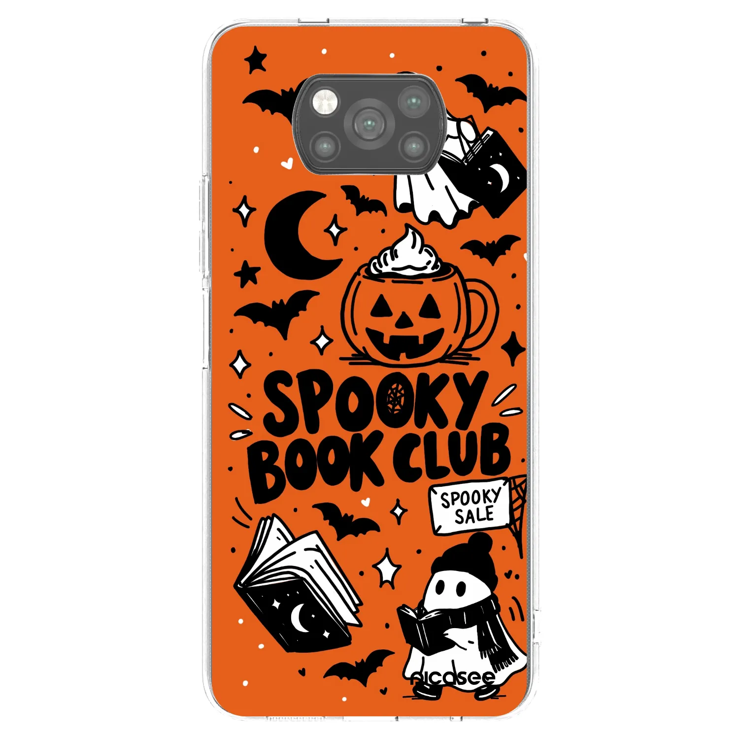 Picasee Xiaomi Poco X3 Pro Hülle - Schwarzes Silikon - Spooky book club