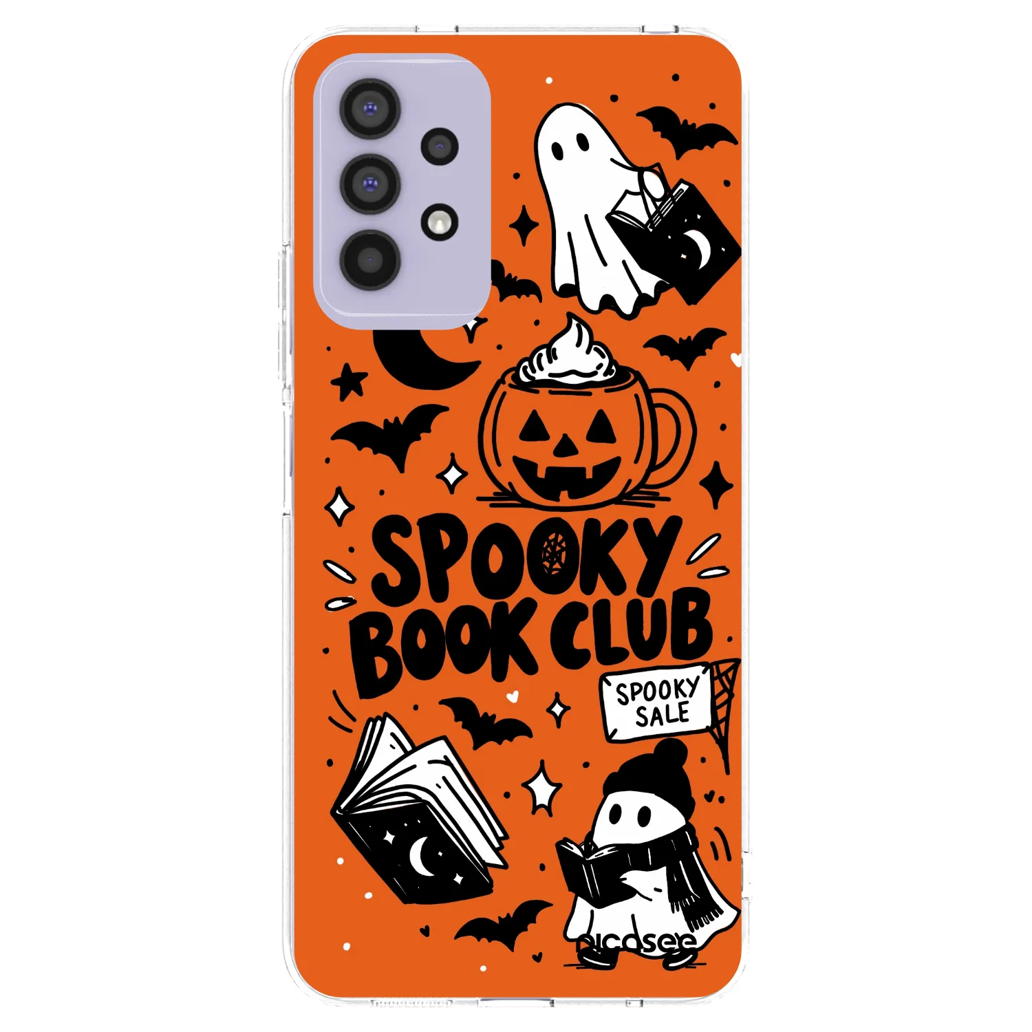 Picasee Samsung Galaxy A32 4G SM-A325F Hülle - Transparentes Silikon - Spooky book club