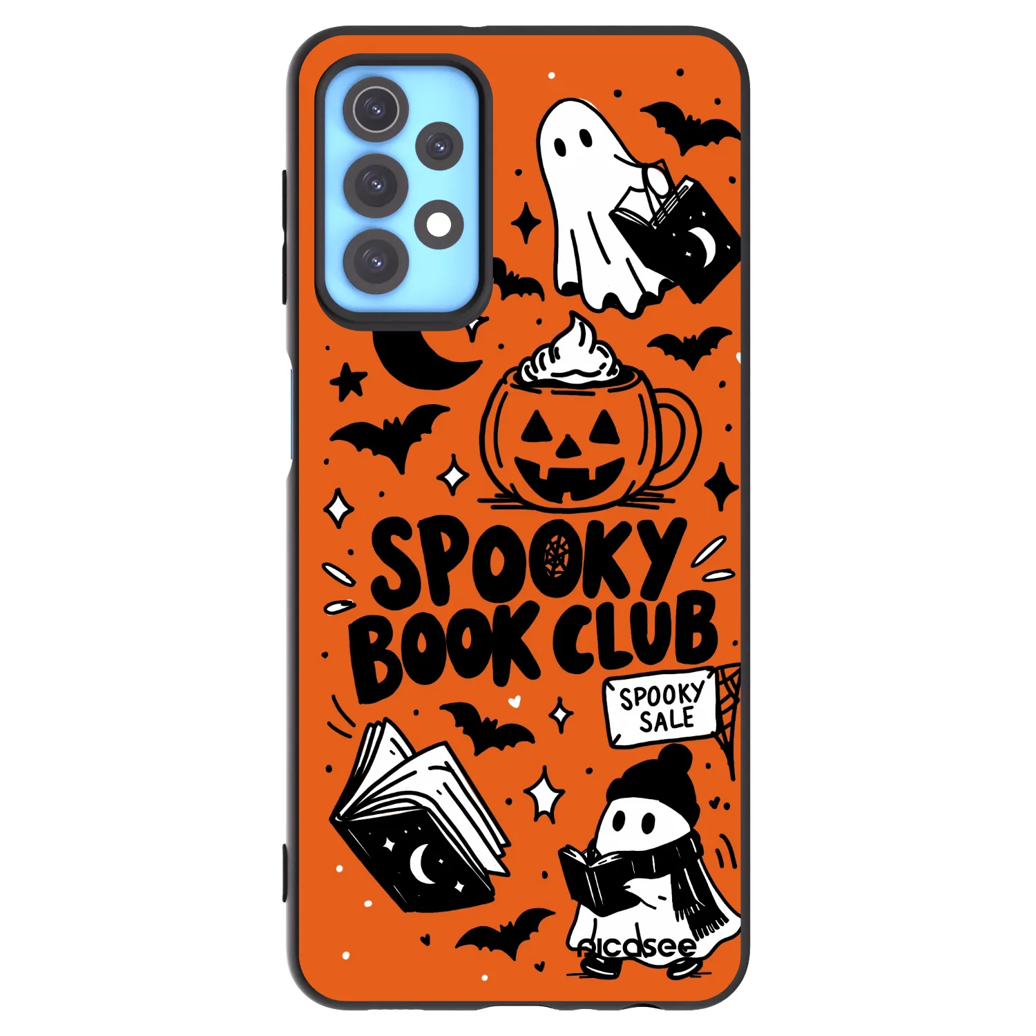 Picasee Samsung Galaxy A32 4G SM-A325F Hülle - Schwarzes Silikon - Spooky book club