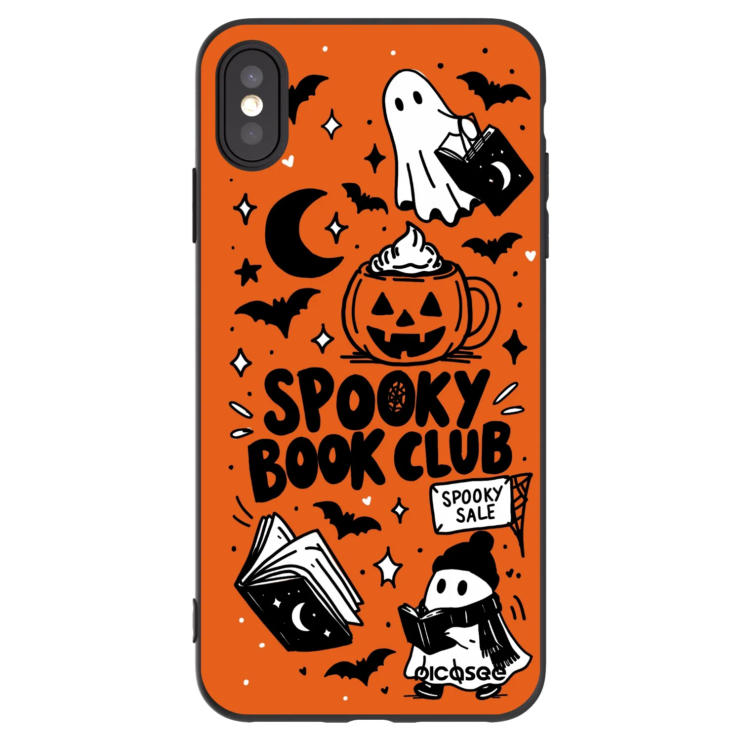 Picasee Apple iPhone XS Max Hülle - Schwarzes Silikon - Spooky book club