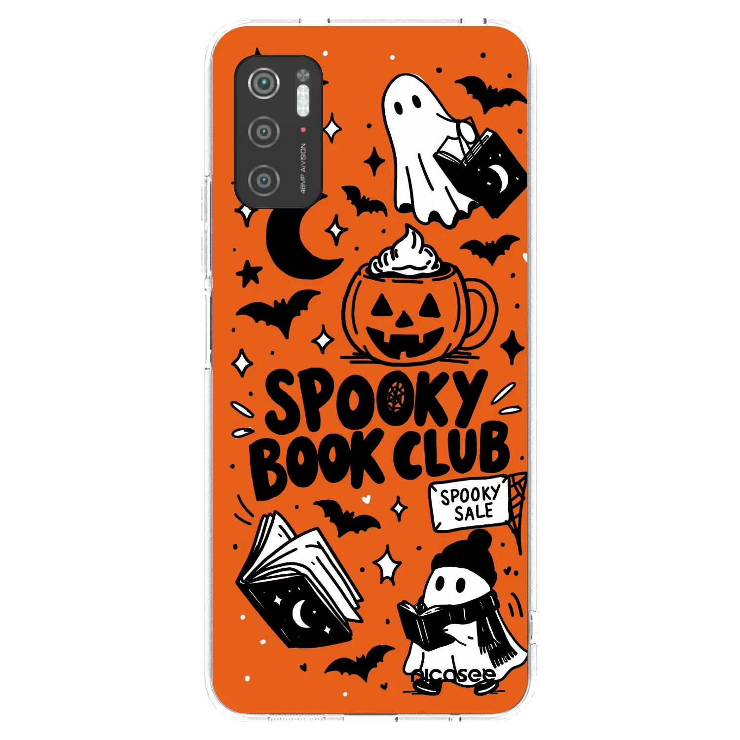 Picasee Xiaomi Poco M3 Pro 5G Hülle - Transparentes Silikon - Spooky book club