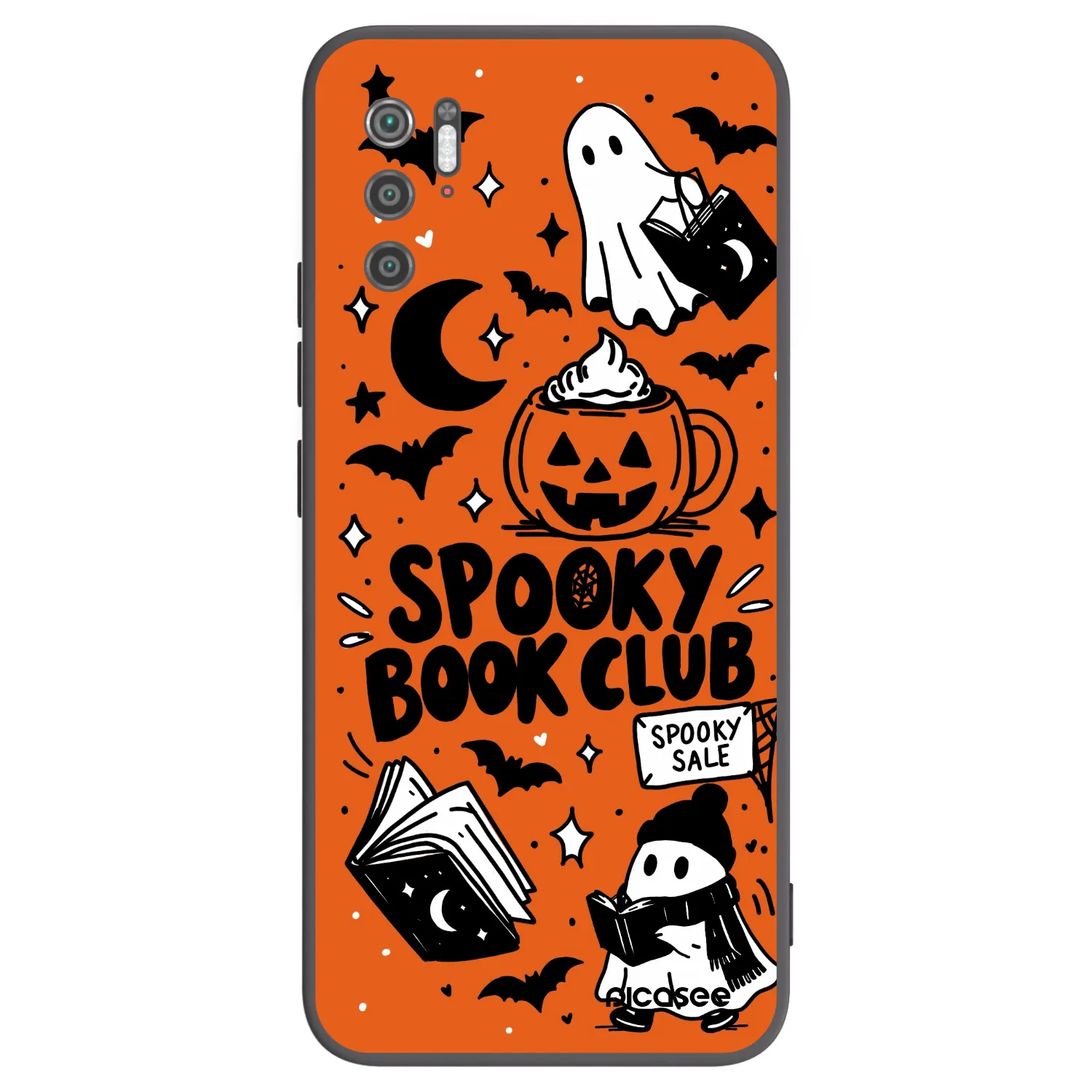 Picasee Xiaomi Poco M3 Pro 5G Hülle - Schwarzes Silikon - Spooky book club