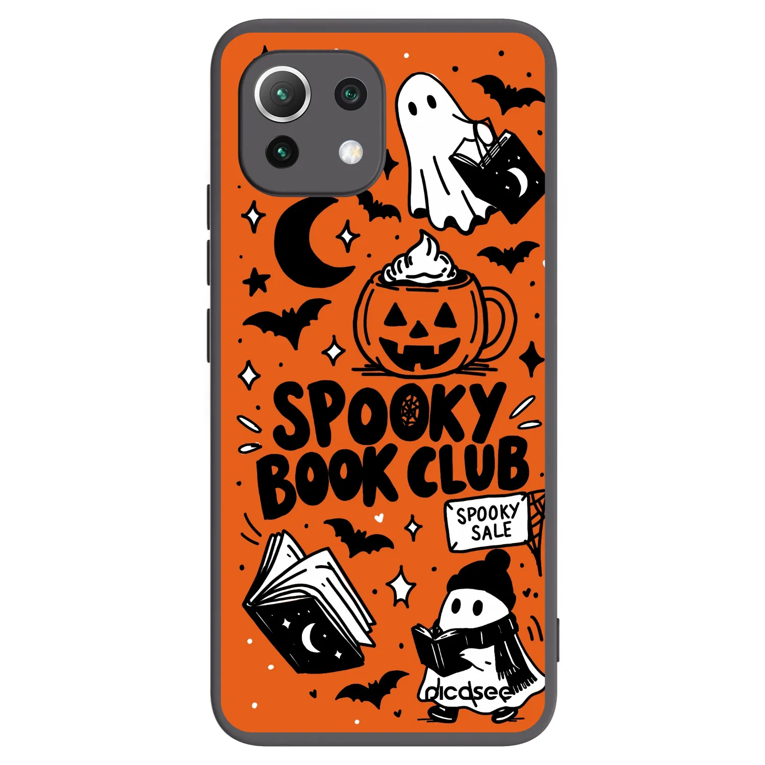 Picasee Xiaomi 11 Lite 5G NE Hülle - Schwarzes Silikon - Spooky book club