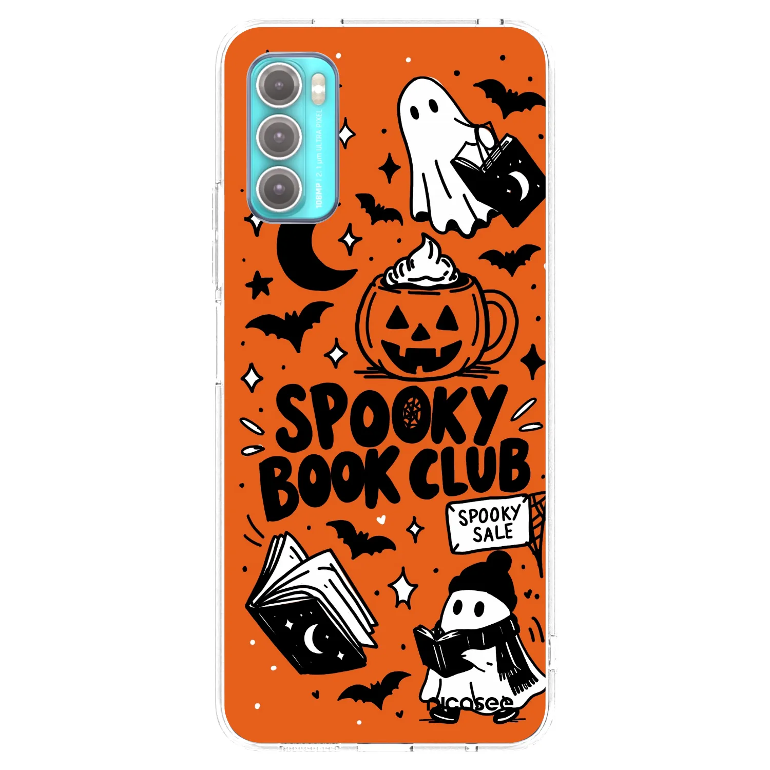 Picasee Motorola Moto G60 Hülle - Transparentes Silikon - Spooky book club