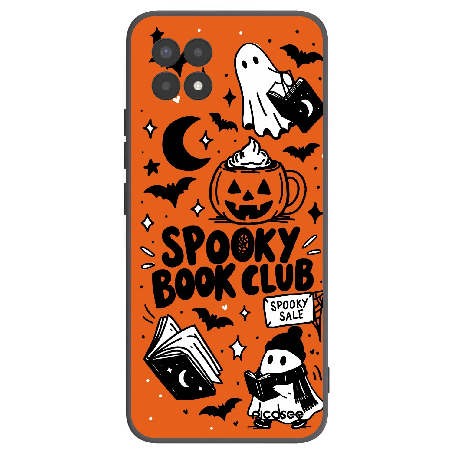 Picasee Realme 8i Hülle - Schwarzes Silikon - Spooky book club