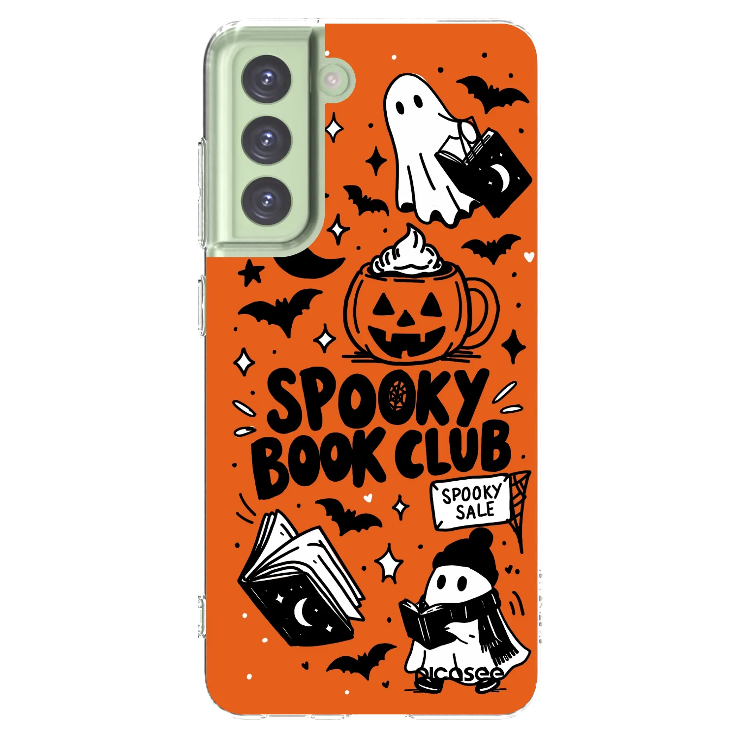 Picasee Samsung Galaxy S21 FE 5G Hülle - Transparentes Silikon - Spooky book club