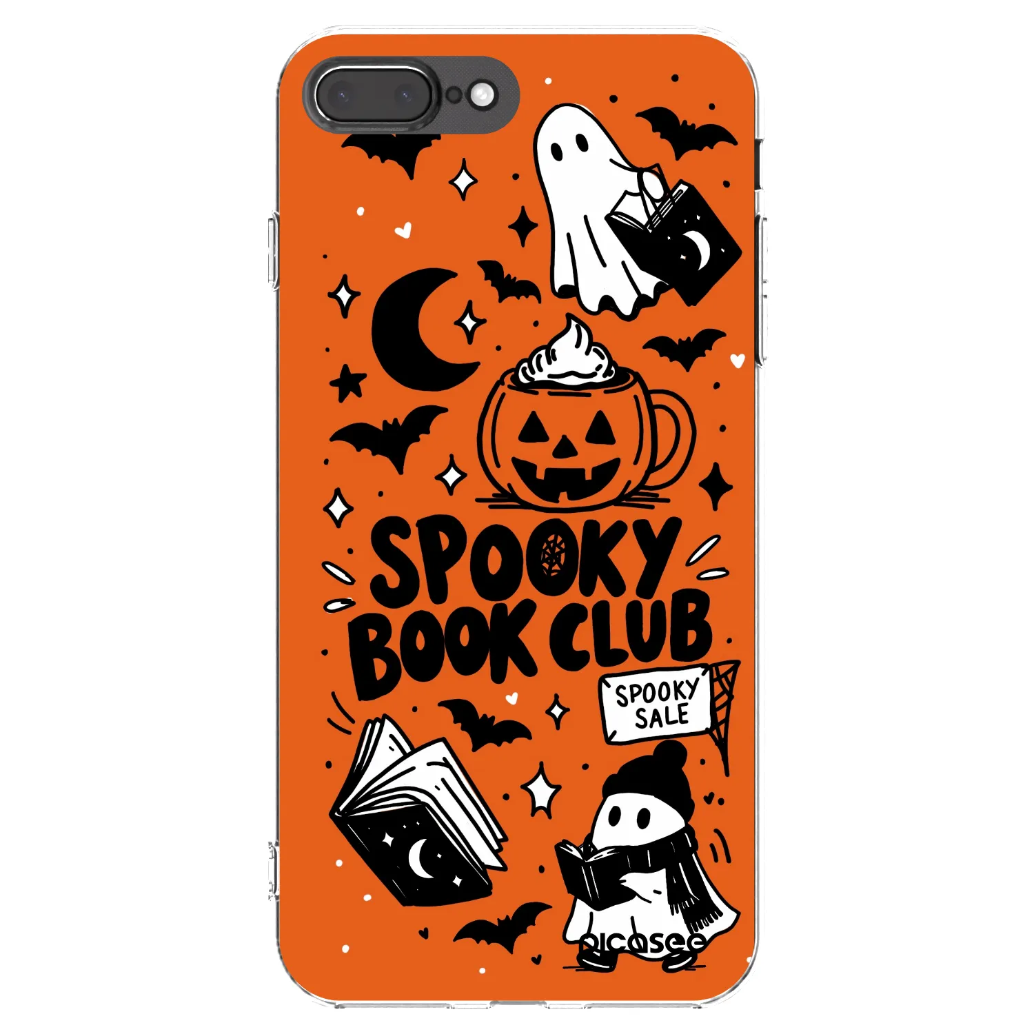 Picasee Apple iPhone 7 Plus Hülle - Transparentes Silikon - Spooky book club