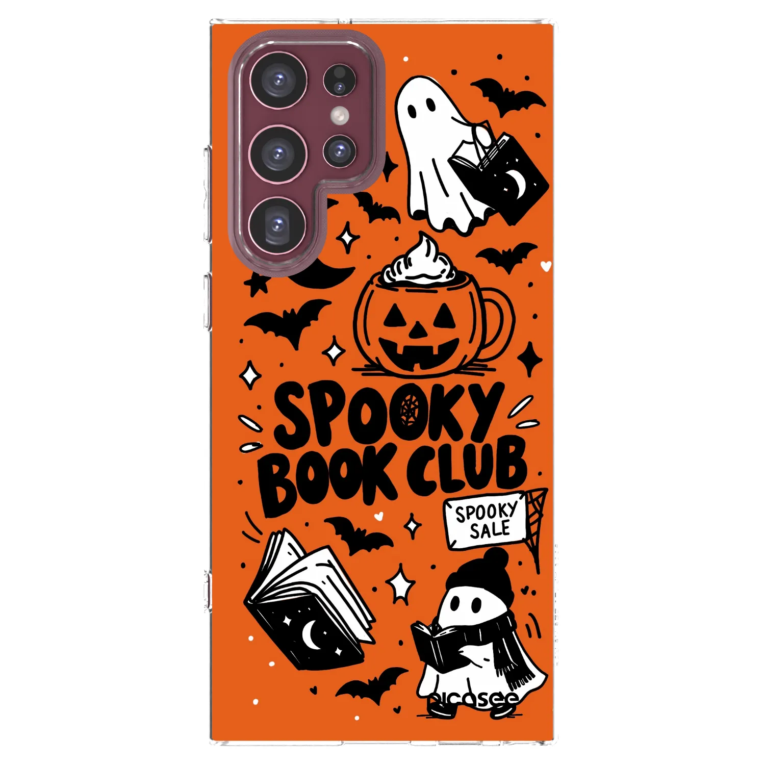 Picasee Samsung Galaxy S22 Ultra 5G Hülle - Transparentes Silikon - Spooky book club