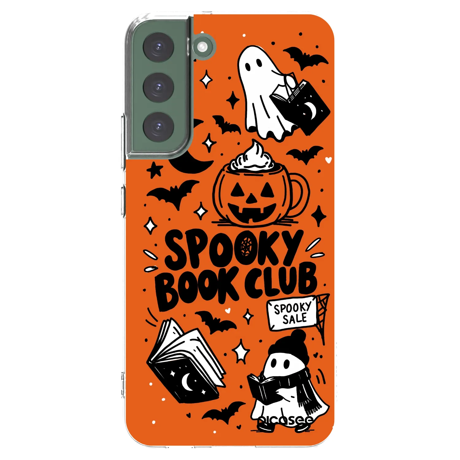 Picasee Samsung Galaxy S22+ 5G Hülle - Transparentes Silikon - Spooky book club