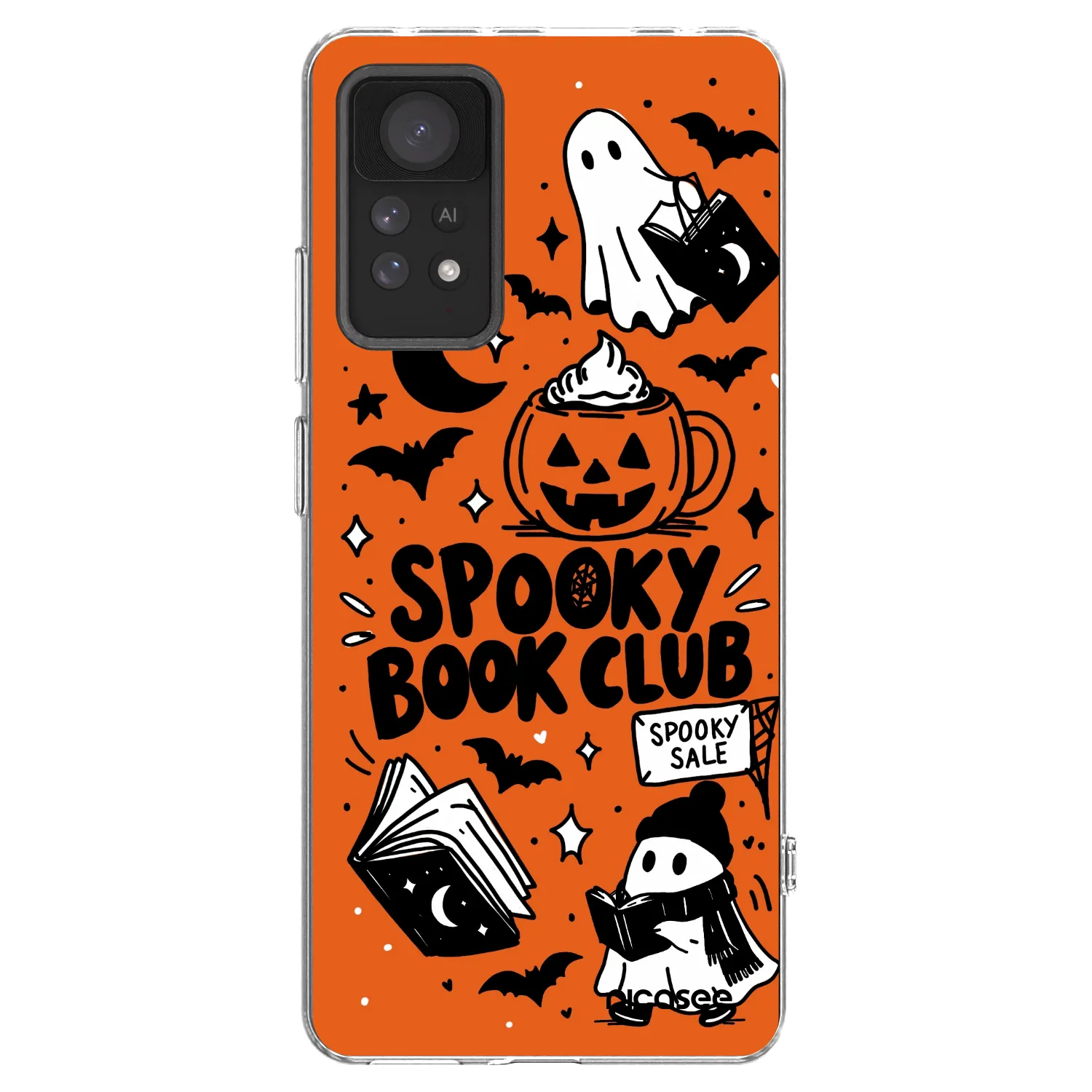 Picasee Xiaomi Redmi Note 11 Pro Hülle - Transparentes Silikon - Spooky book club