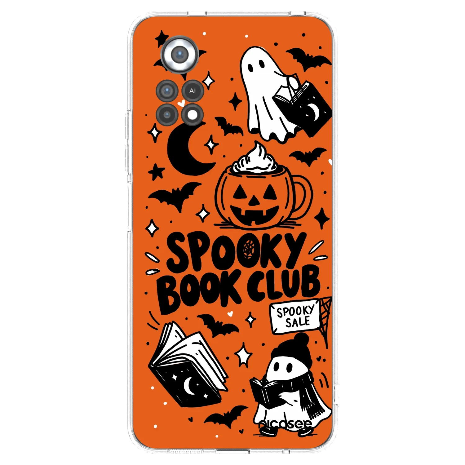 Picasee Xiaomi Poco X4 Pro 5G Hülle - Transparentes Silikon - Spooky book club