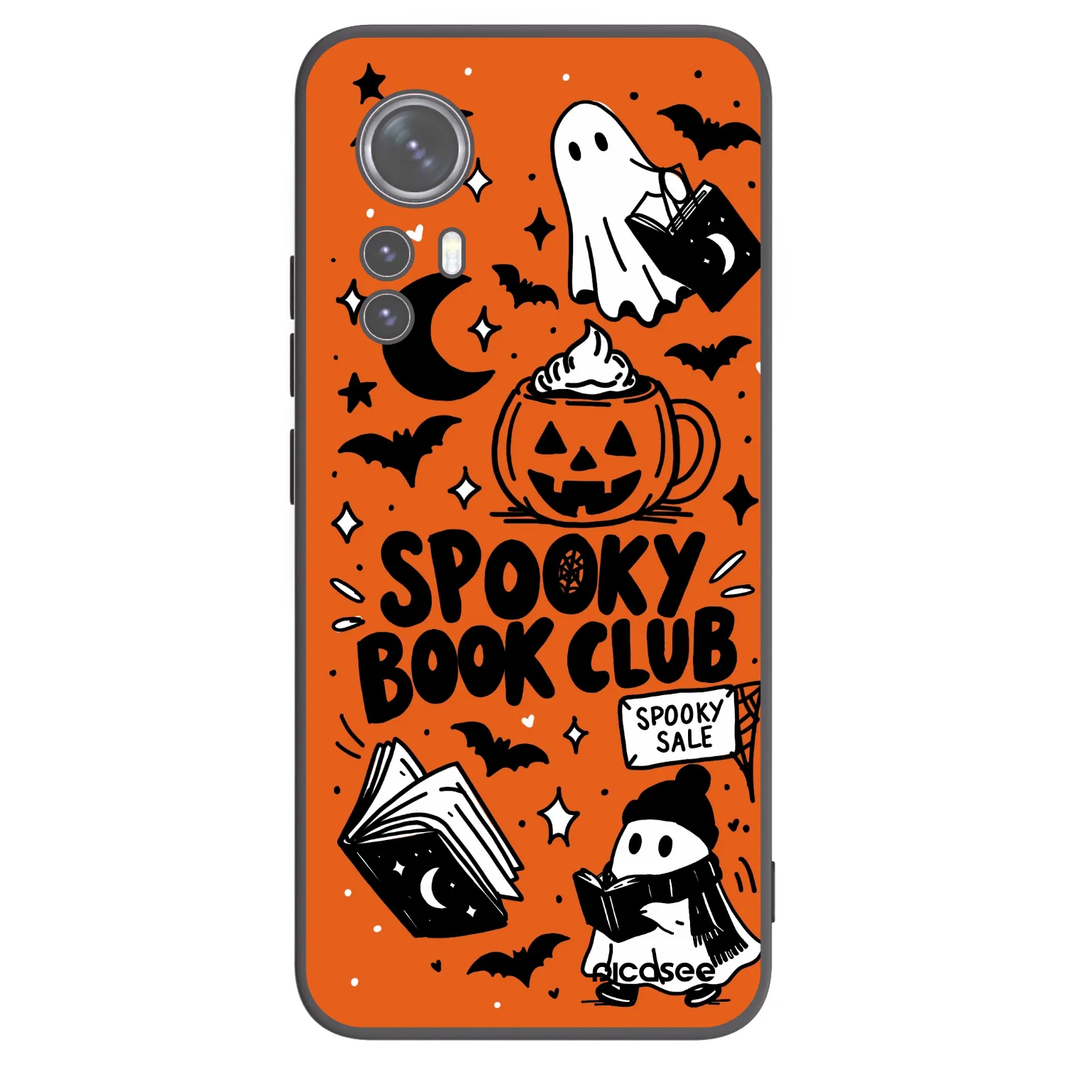 Picasee Xiaomi 12 Hülle - Schwarzes Silikon - Spooky book club