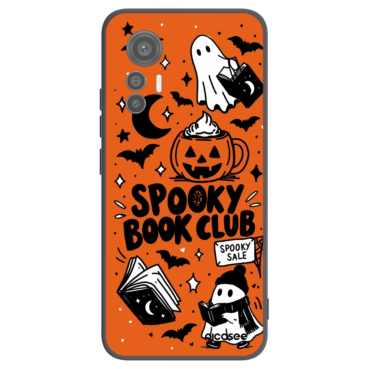Picasee Xiaomi 12 Lite Hülle - Schwarzes Silikon - Spooky book club