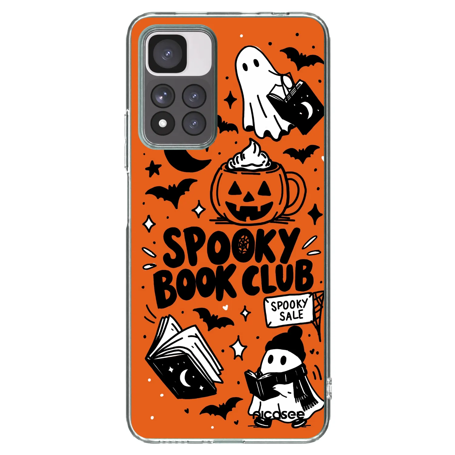 Picasee Xiaomi Redmi Note 11 Pro+ 5G Hülle - Transparentes Silikon - Spooky book club