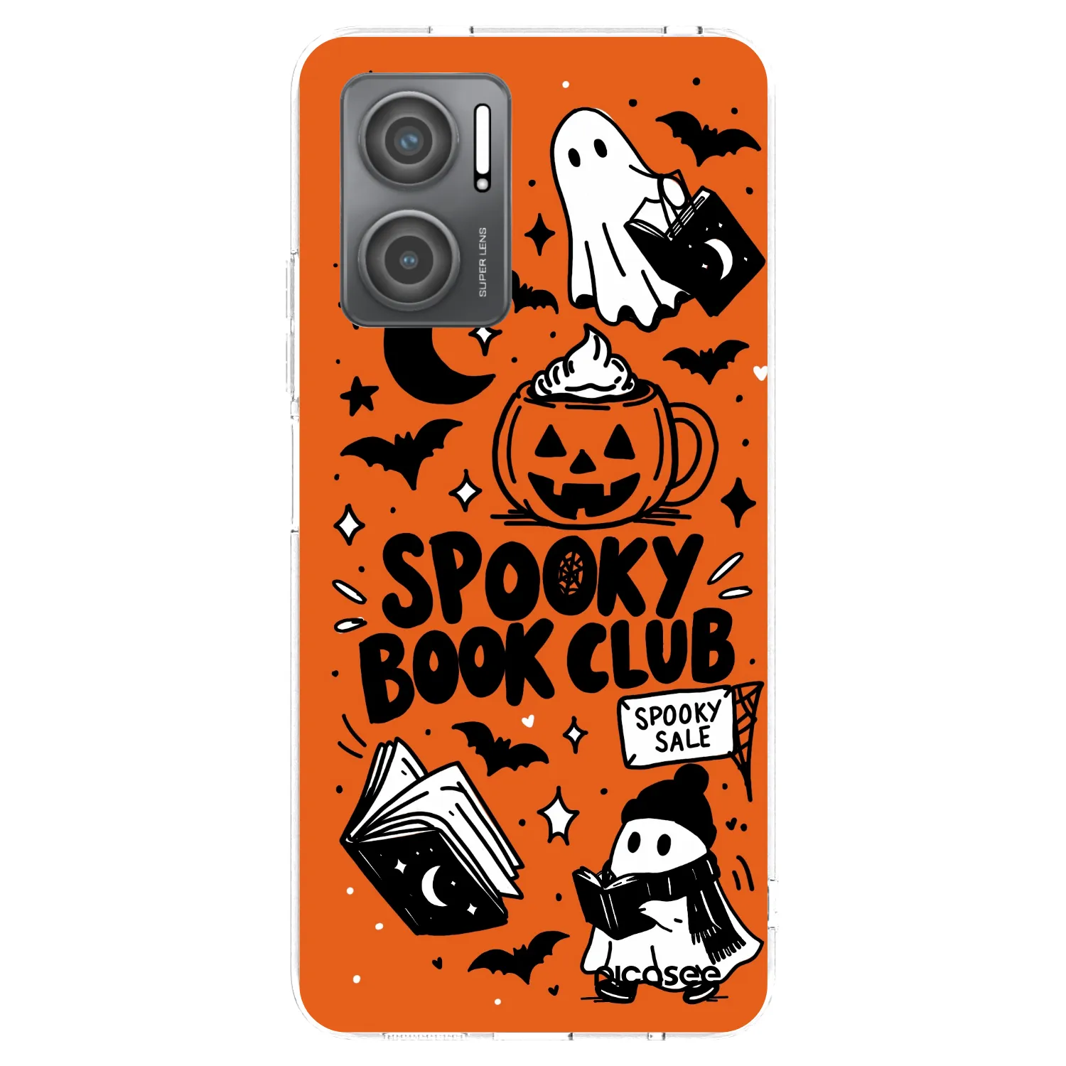 Picasee Xiaomi Redmi 10 5G Hülle - Transparentes Silikon - Spooky book club
