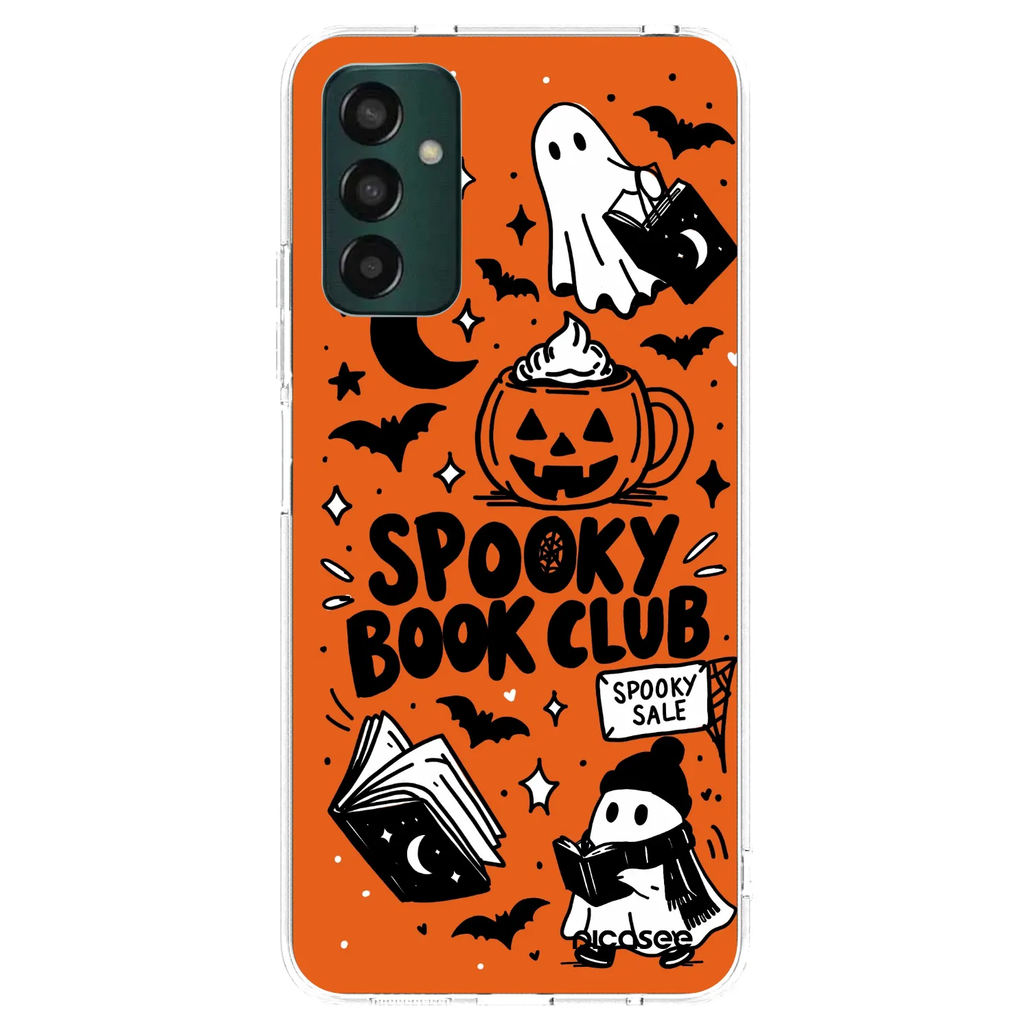 Picasee Samsung Galaxy M23 5G Hülle - Transparentes Silikon - Spooky book club