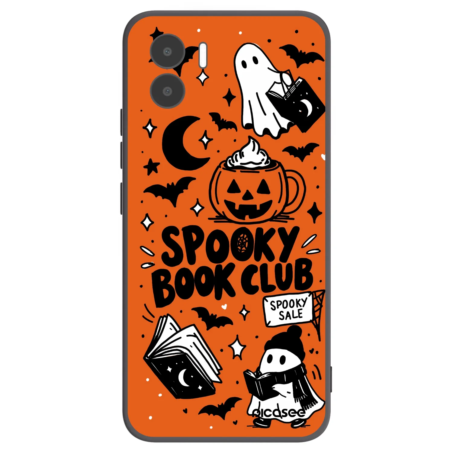 Picasee Xiaomi Redmi A1 Hülle - Schwarzes Silikon - Spooky book club
