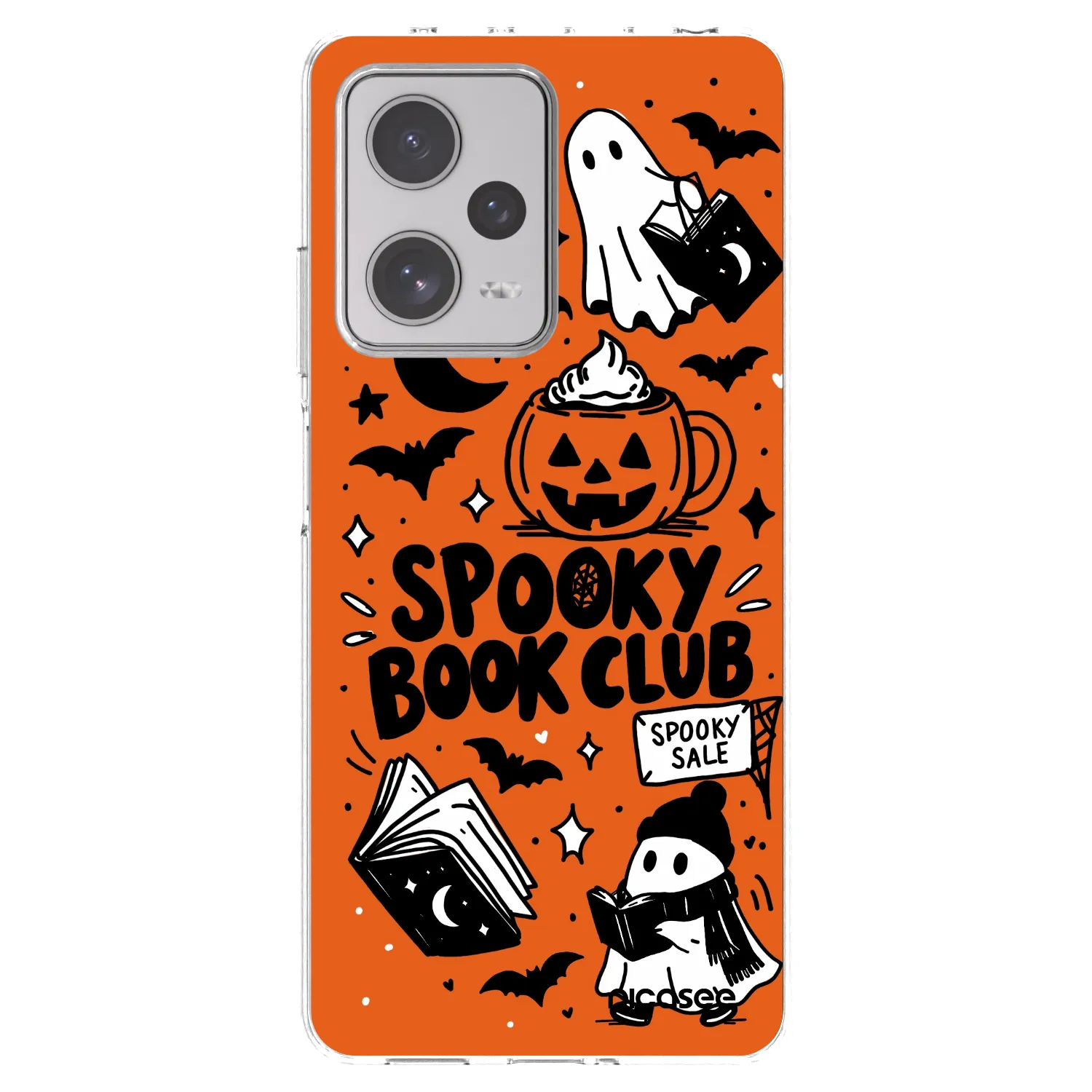 Picasee Xiaomi Redmi Note 12 Pro+ 5G Hülle - Transparentes Silikon - Spooky book club