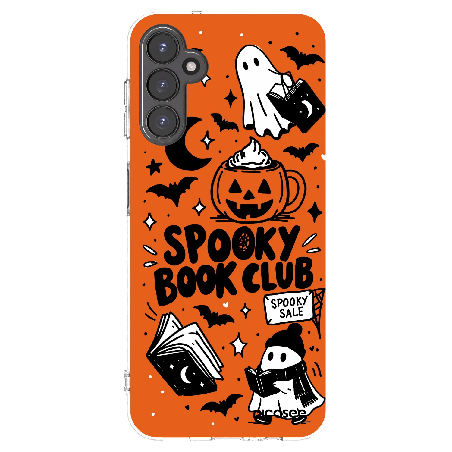 Picasee Samsung Galaxy A14 5G A146P Hülle - Transparentes Silikon - Spooky book club