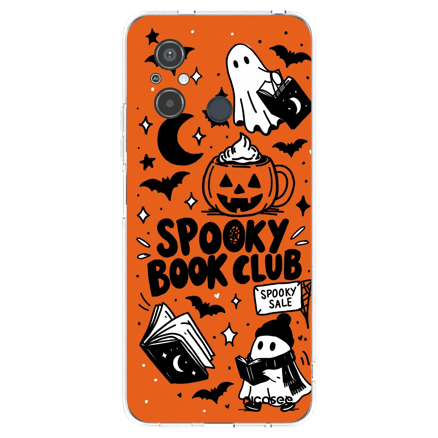Picasee Xiaomi Redmi 12C Hülle - Transparentes Silikon - Spooky book club