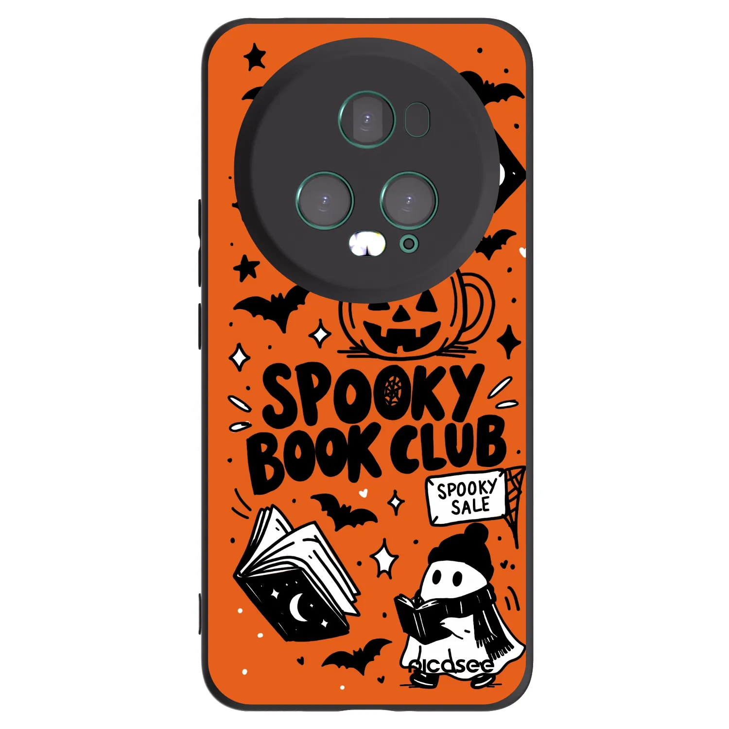 Picasee Honor Magic5 Pro Hülle - Schwarzes Silikon - Spooky book club