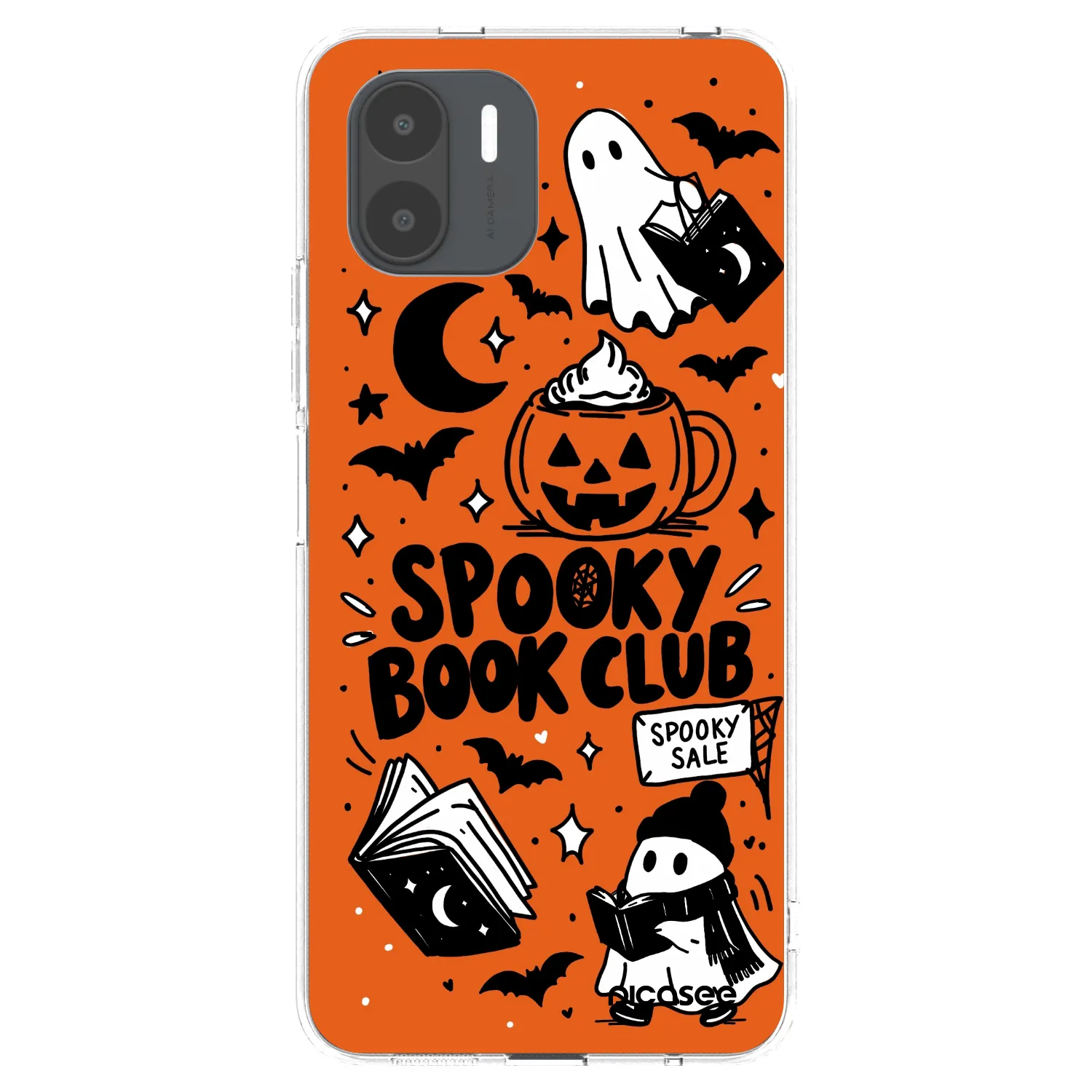 Picasee Xiaomi Redmi A2 Hülle - Transparentes Silikon - Spooky book club