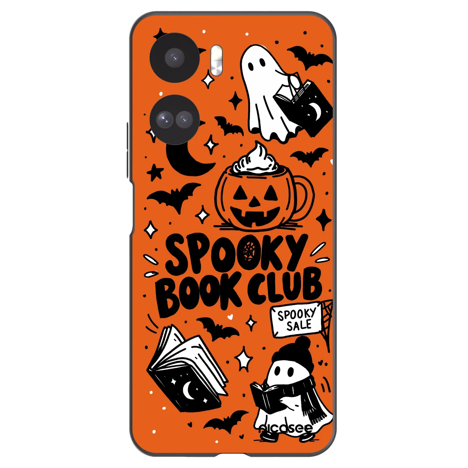 Picasee Honor 90 Lite 5G Hülle - Schwarzes Silikon - Spooky book club