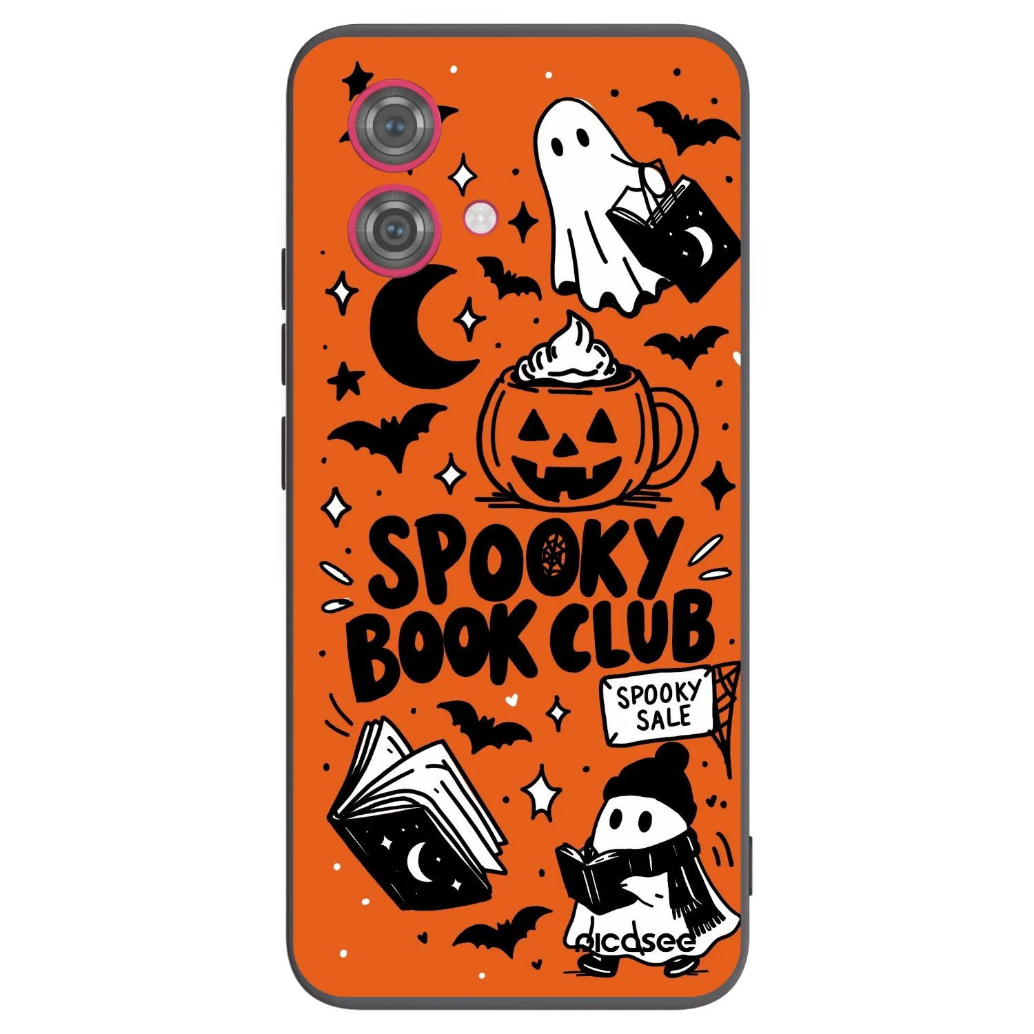 Picasee Motorola Moto G84 5G Hülle - Schwarzes Silikon - Spooky book club