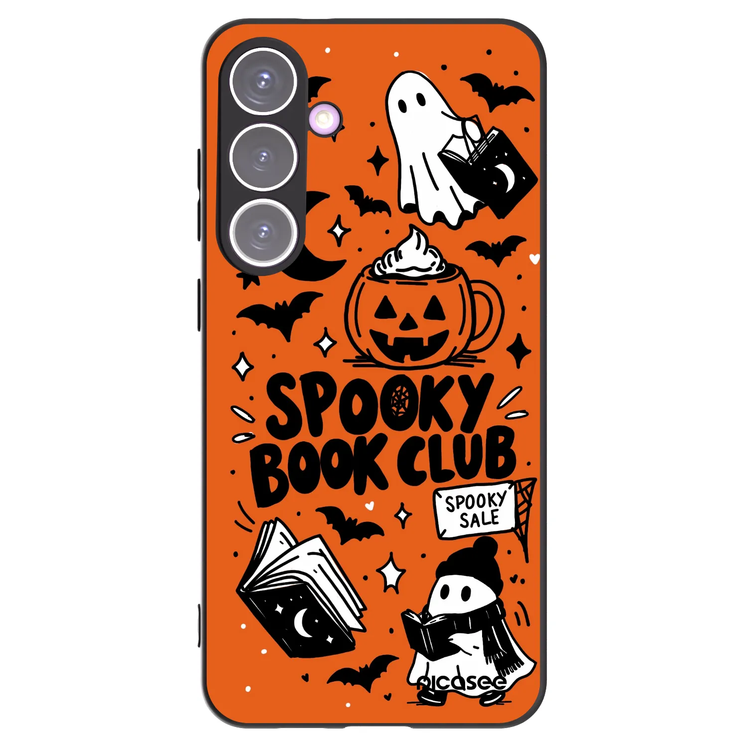 Picasee Samsung Galaxy S24+ S926B 5G Hülle - Schwarzes Silikon - Spooky book club