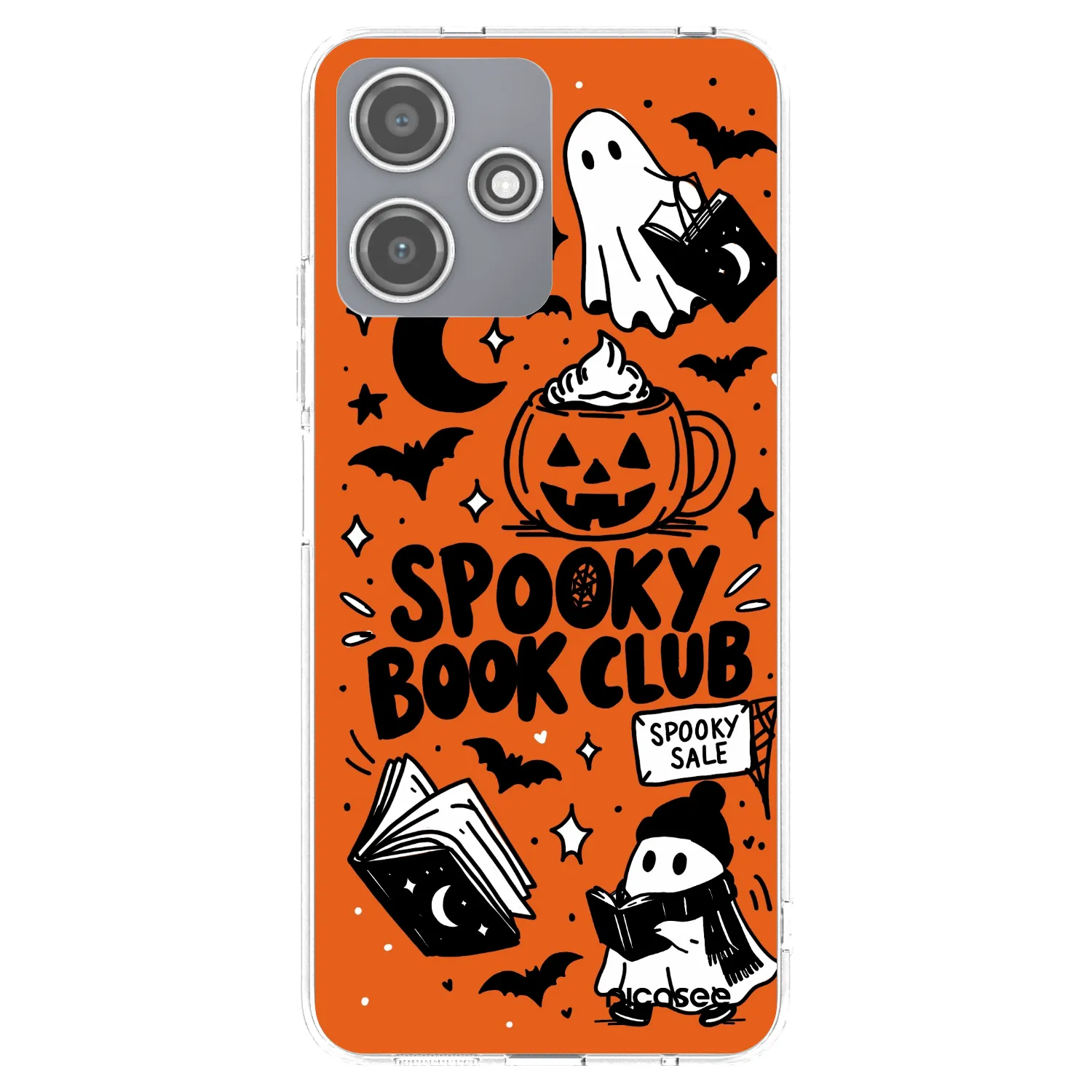 Picasee Xiaomi Redmi 12 5G Hülle - Transparentes Silikon - Spooky book club