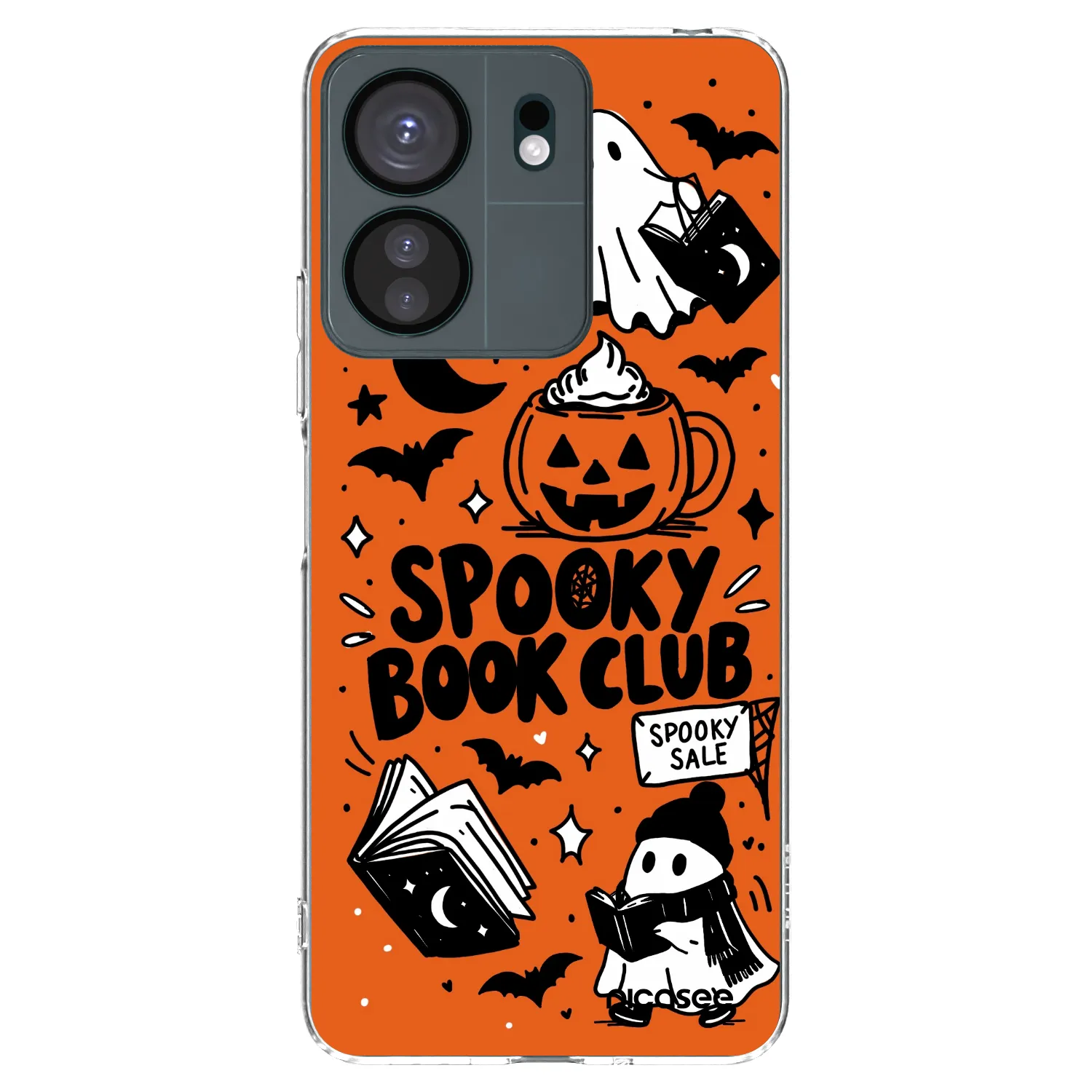 Picasee Xiaomi Redmi 13C 4G Hülle - Transparentes Silikon - Spooky book club