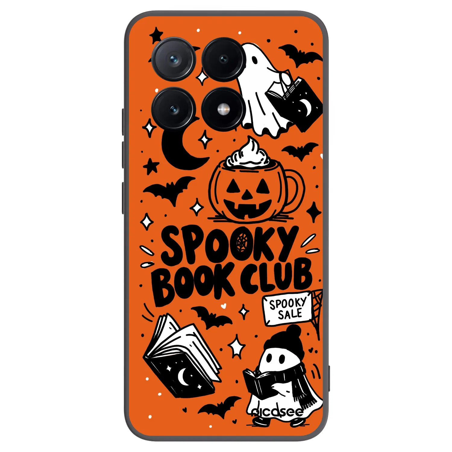 Picasee Xiaomi Poco X6 Pro Hülle - Schwarzes Silikon - Spooky book club