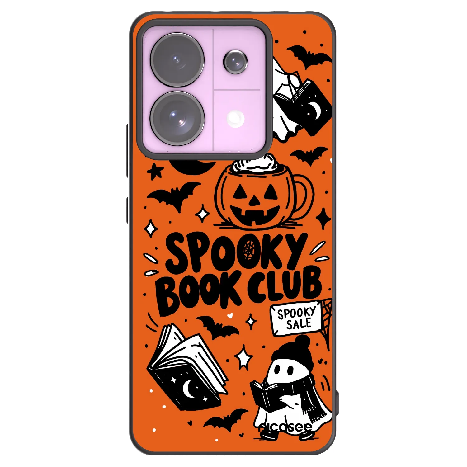 Picasee Xiaomi Redmi Note 13 Pro 5G Hülle - Schwarzes Silikon - Spooky book club