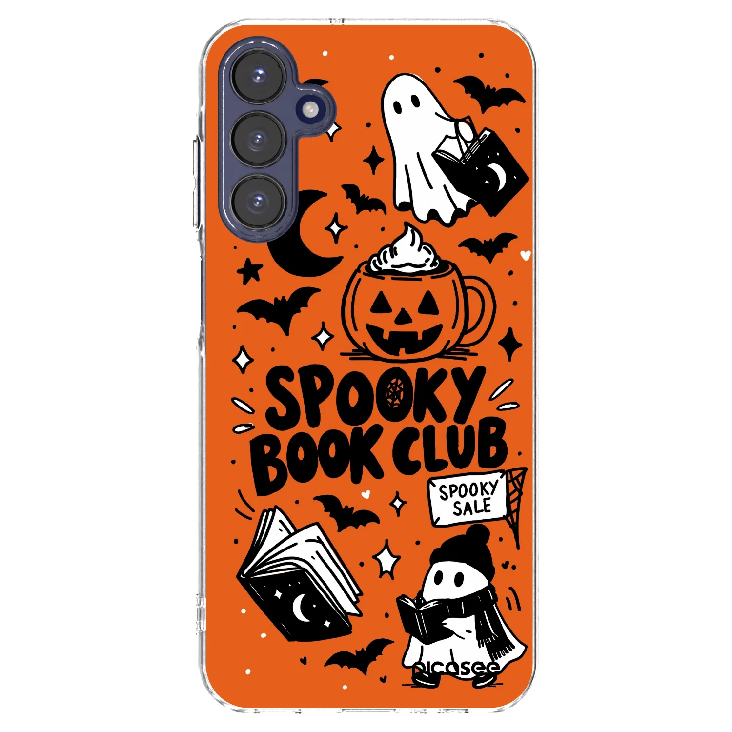 Picasee Samsung Galaxy A15 A155F 4G Hülle - Transparentes Silikon - Spooky book club