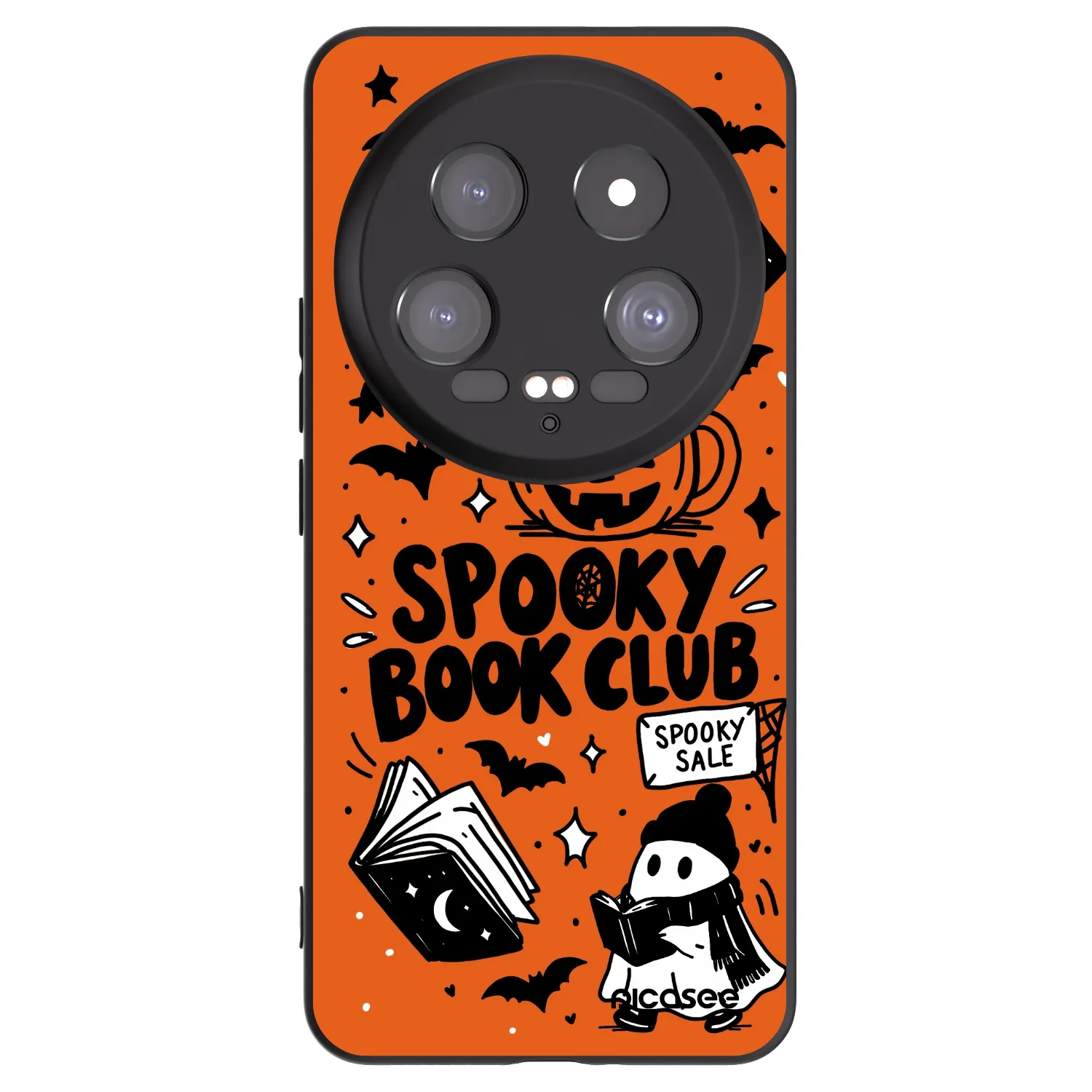Picasee Xiaomi 14 Ultra Hülle - Schwarzes Silikon - Spooky book club